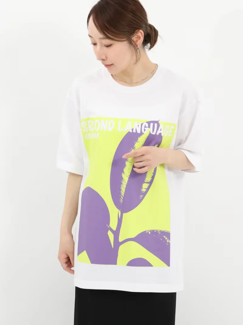 リーフグラフィックTシャツ