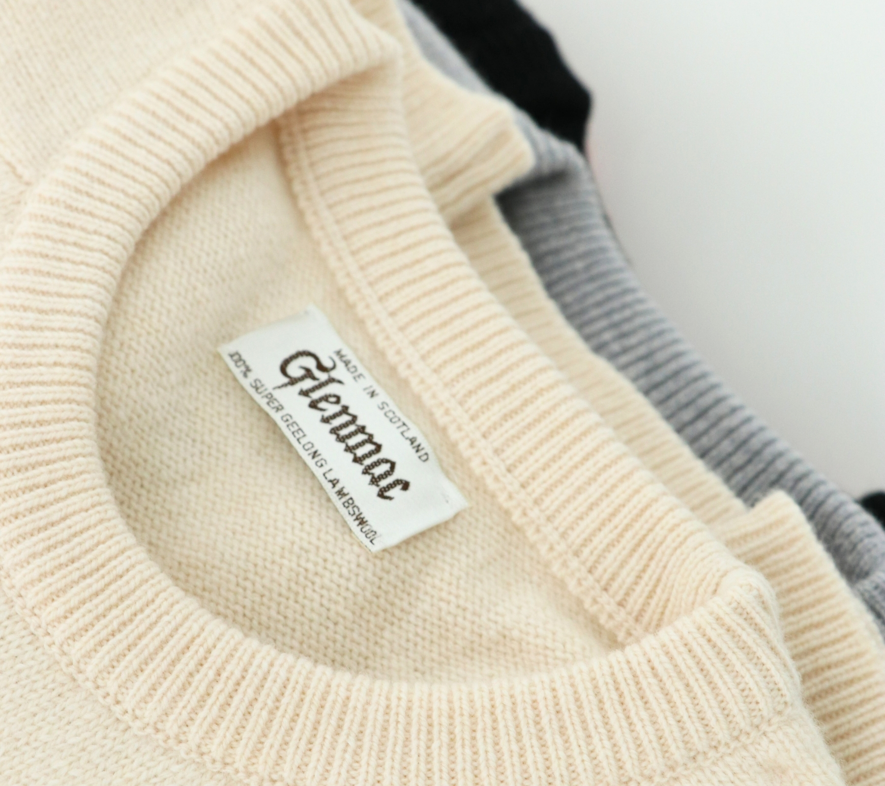 Glenmac アーガイルセーター アイボリー 伝統が紡ぐ、愛される名品 「Glenmac」