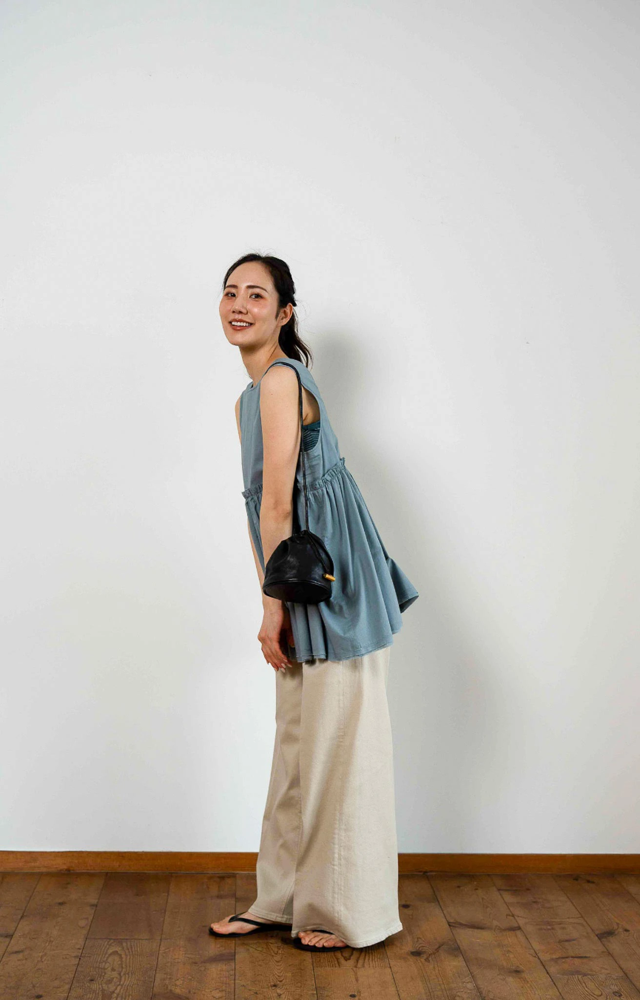 UKAY 2026春新作 青ブラウスコーデ