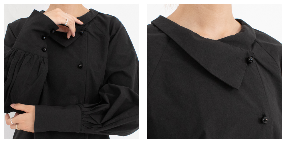 デザインラペルブラウス