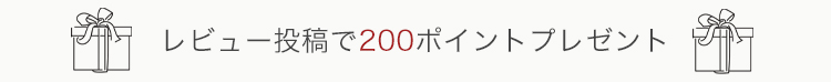 レビュー投稿で200ポイントプレゼント