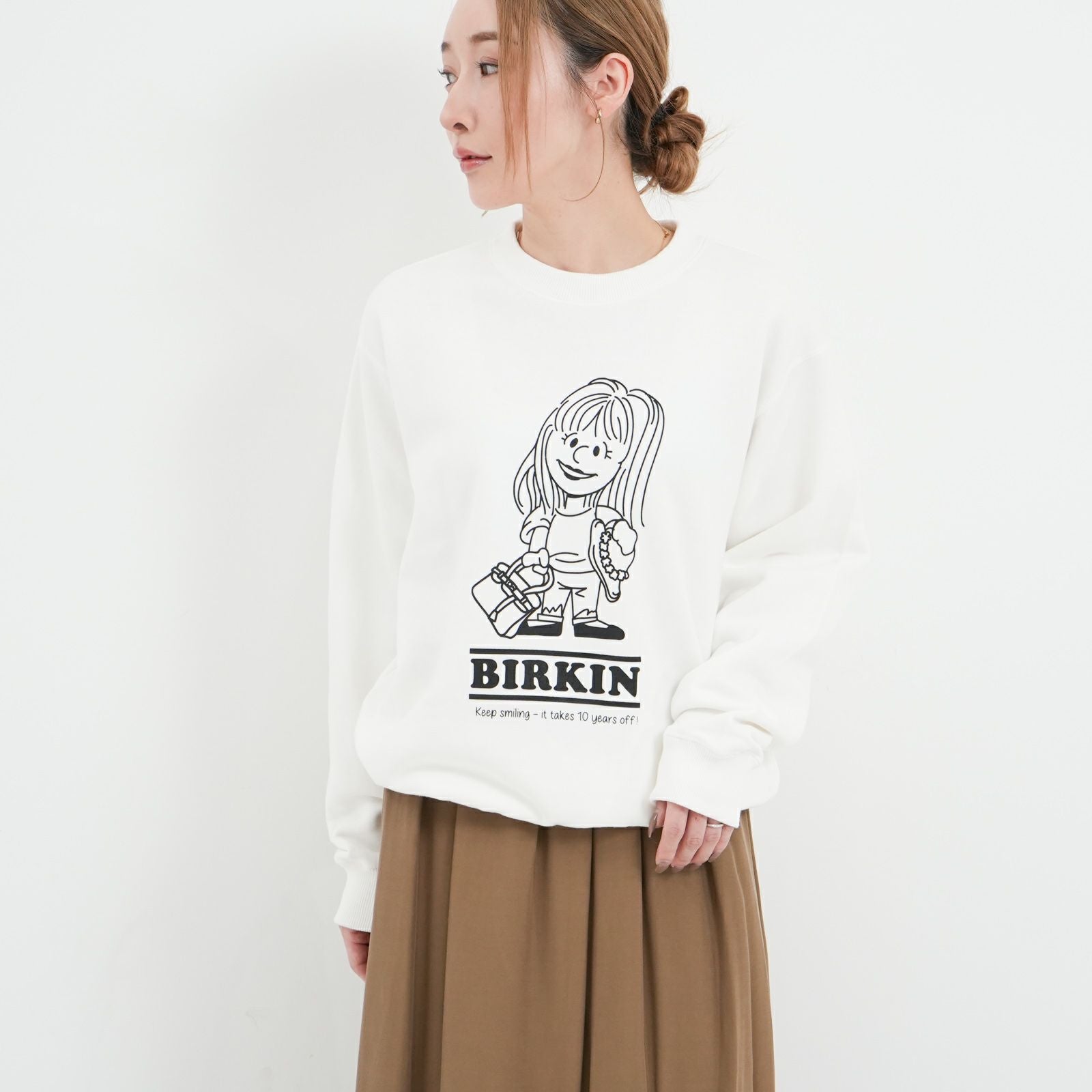 estelle ] HOMAGE スウェットシネマアイコン プリント クルーネック 裏
