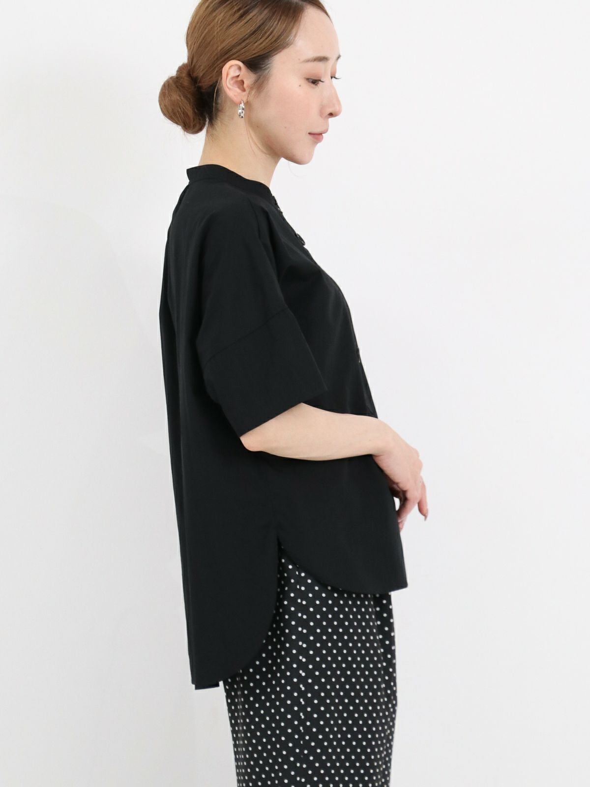 Manna ] パラシュート釦スタンドカラーシャツ | FUKAYA FASHION STORES