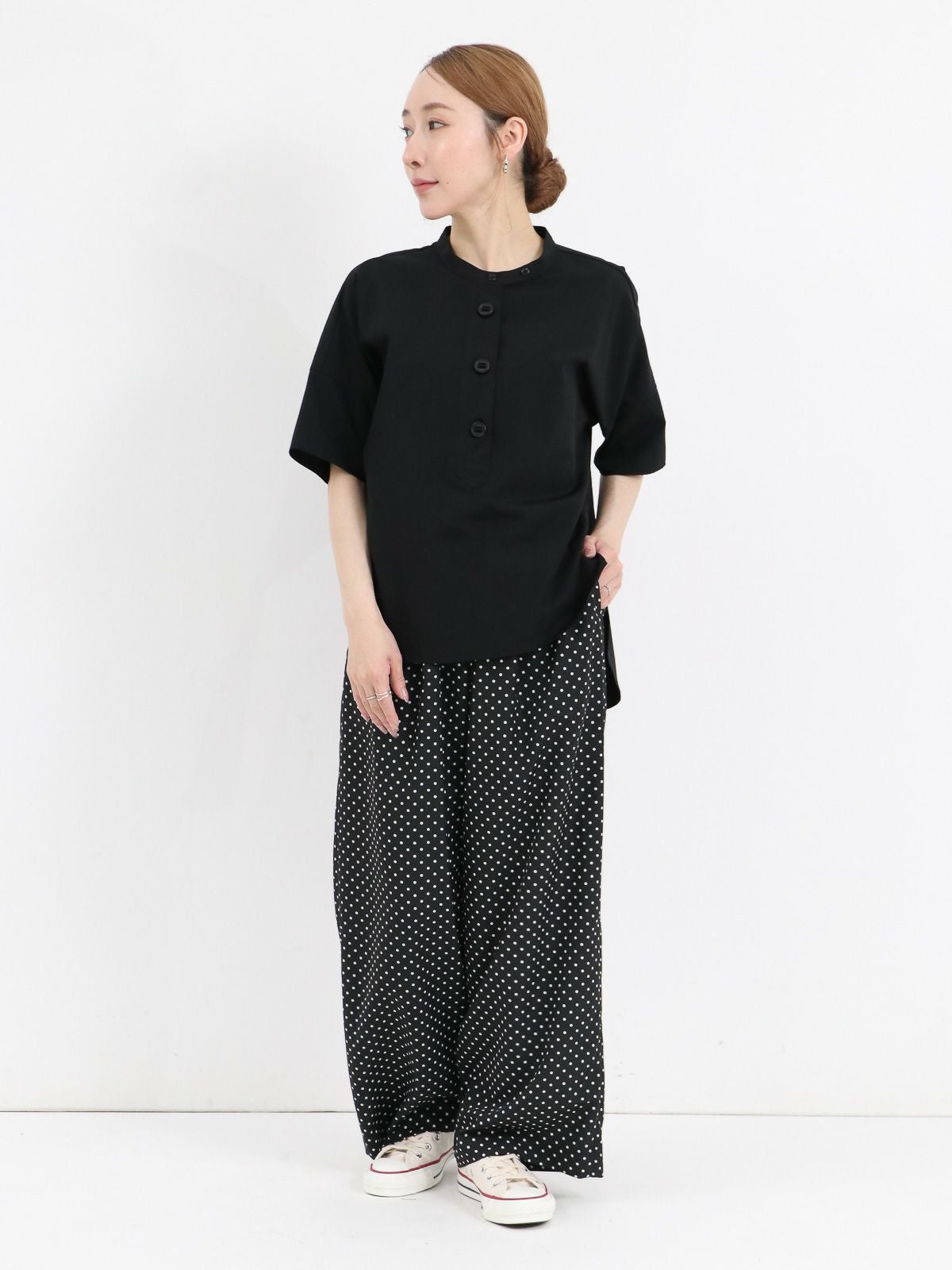 Manna ] パラシュート釦スタンドカラーシャツ | FUKAYA FASHION STORES