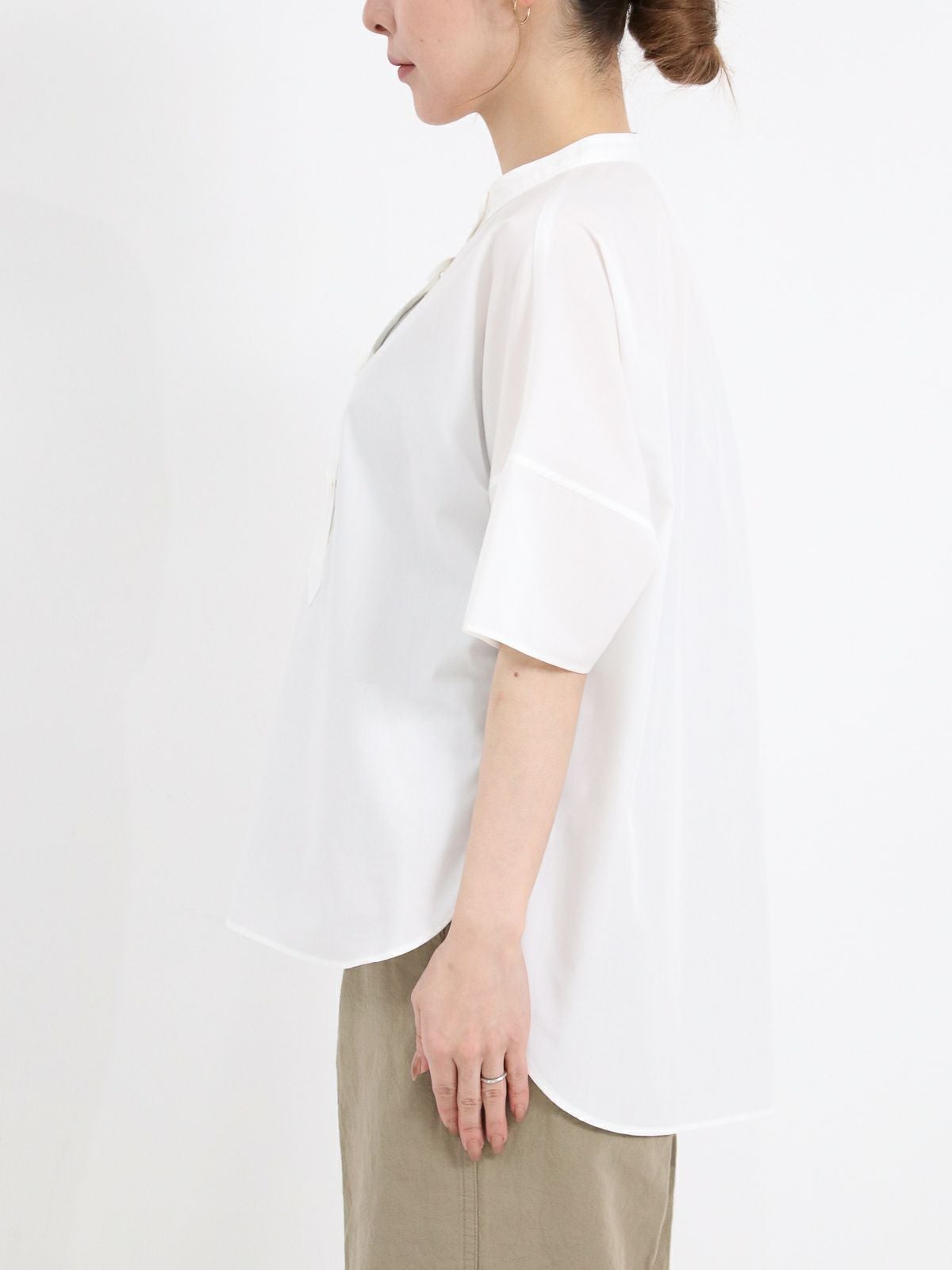 Manna ] パラシュート釦スタンドカラーシャツ | FUKAYA FASHION STORES