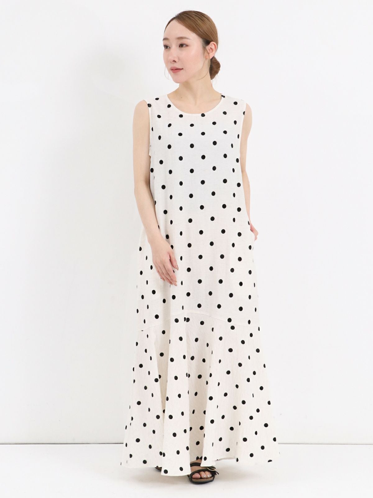 DIARIUM ] 麻レーヨンドットワンピース | FUKAYA FASHION STORES ONLINE