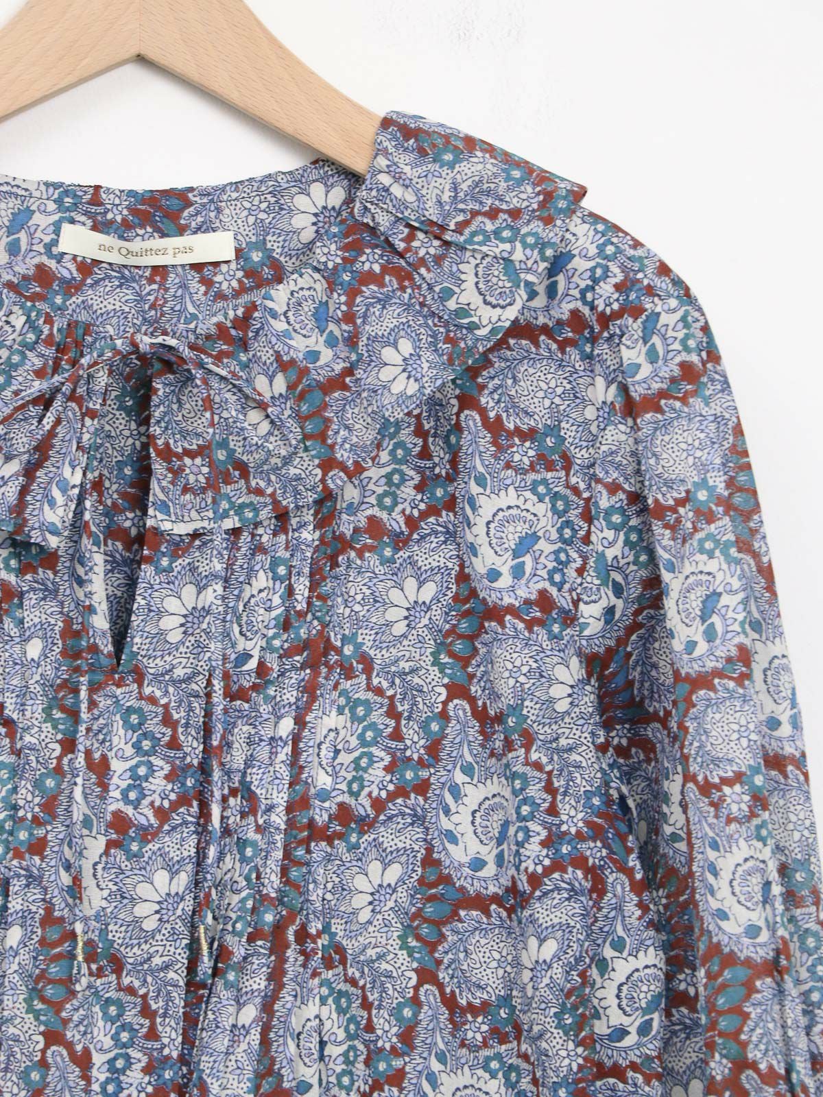 ne Quittez pas ] COTTON ORGANZA PAISLEY DRESS / ペイズリードレス