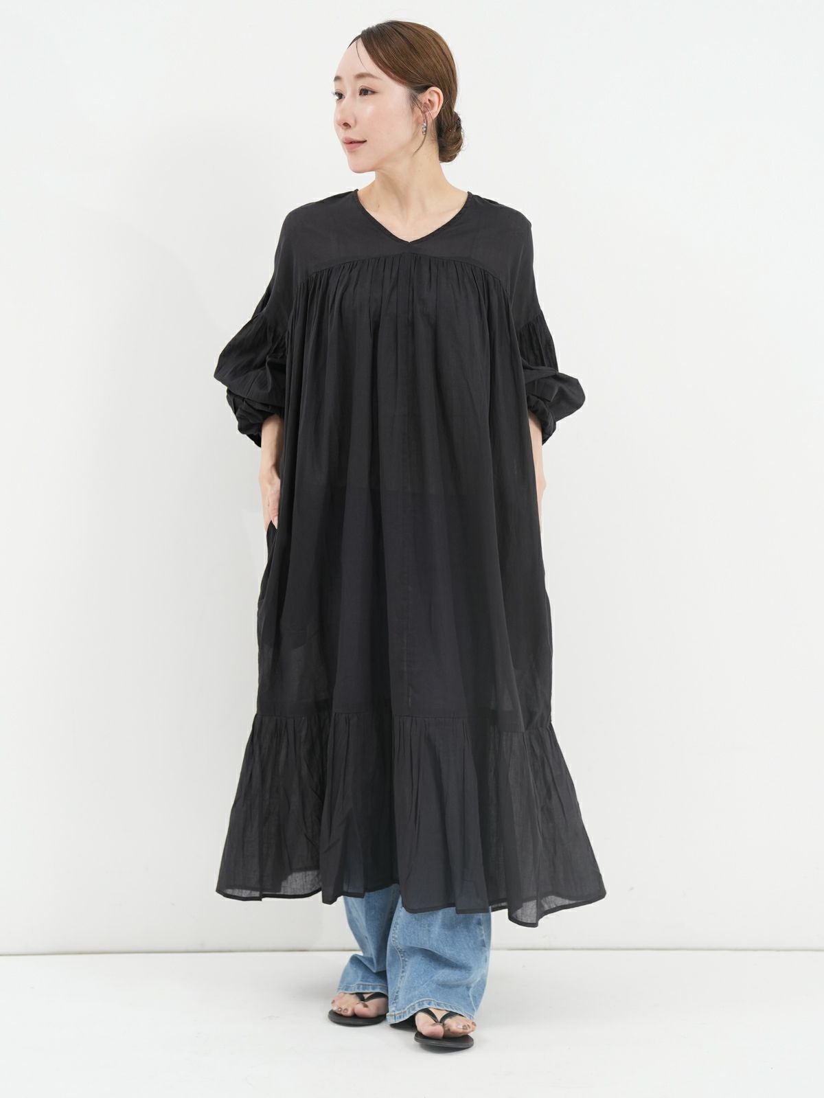 maison de soil ] フレアギャザーブラウス | FUKAYA FASHION STORES ONLINE