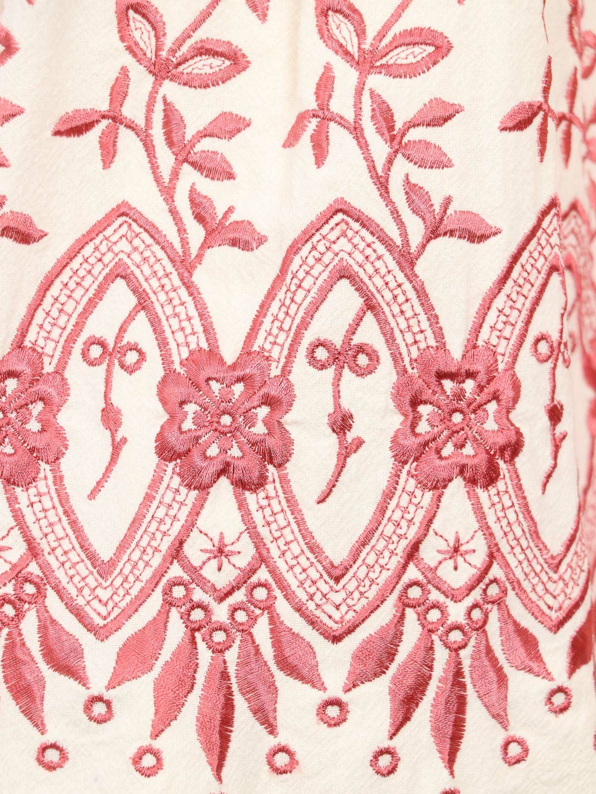 ne Quittez pas / ヌキテパ ] Crimp Cotton Anglaise Embroidery Top
