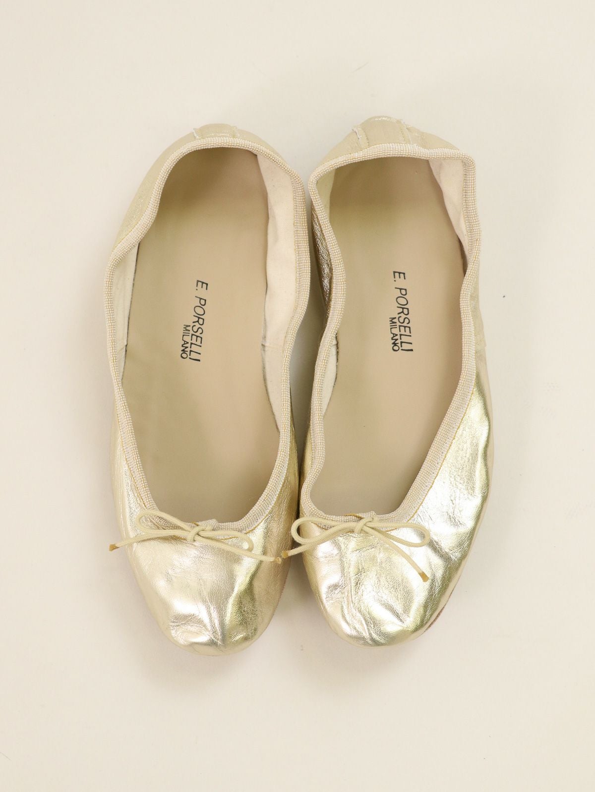 lmmortelle様　PORSELL　ゴールド　バレエシューズ　39 楽天市場】PORSELLI ポルセリ バレエシューズ BALLERINE LAMINATA