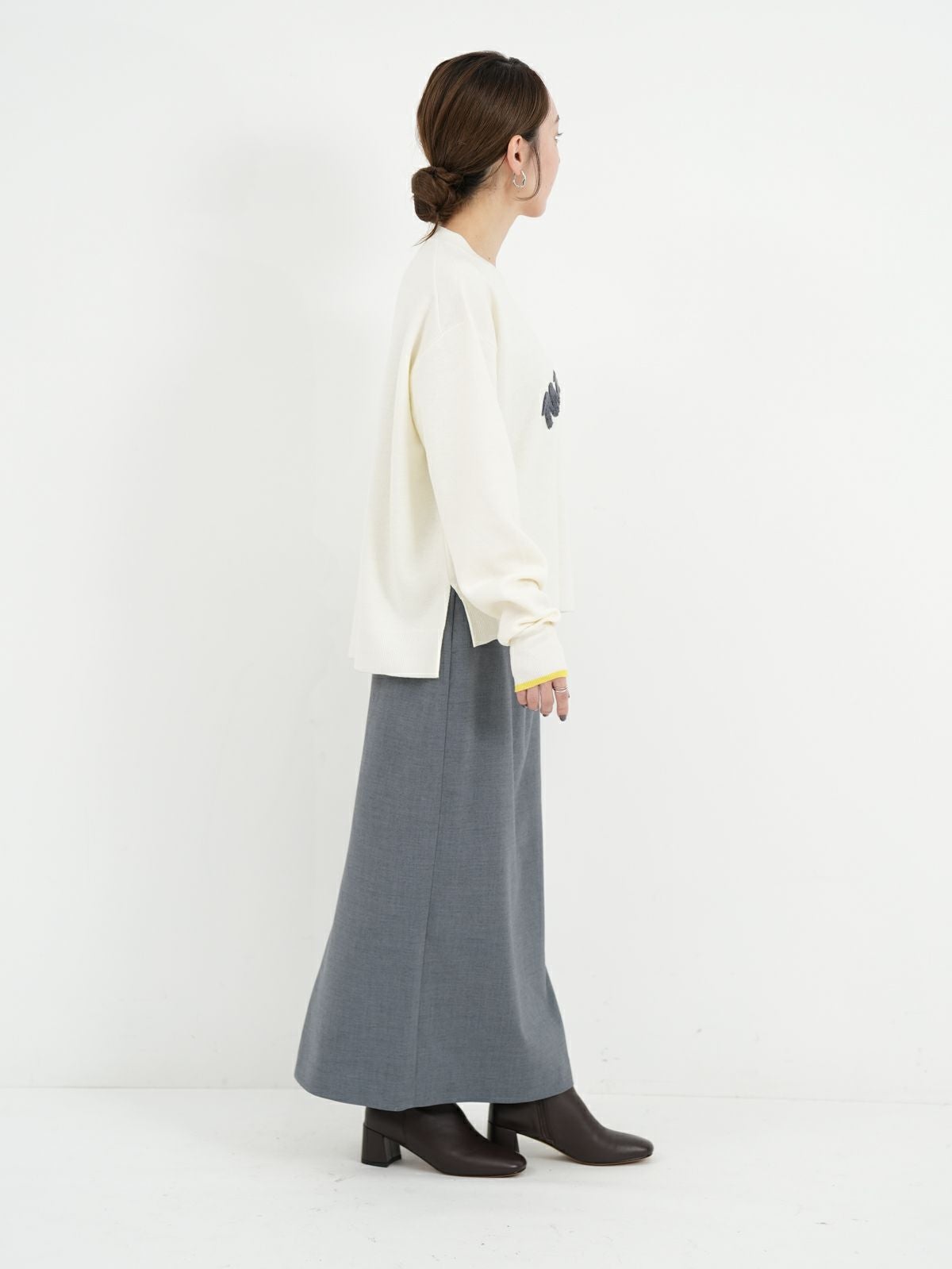 まめピッピ様・リリーリン柔らかニット(ライトグレー) LILLY LYNQUE ] LOGO TOPS | FUKAYA FASHION STORES ONLINE