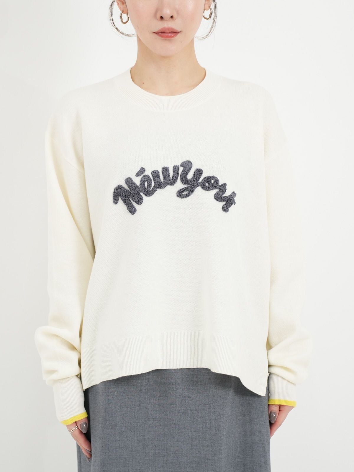 まめピッピ様・リリーリン柔らかニット(ライトグレー) LILLY LYNQUE ] LOGO TOPS | FUKAYA FASHION STORES ONLINE
