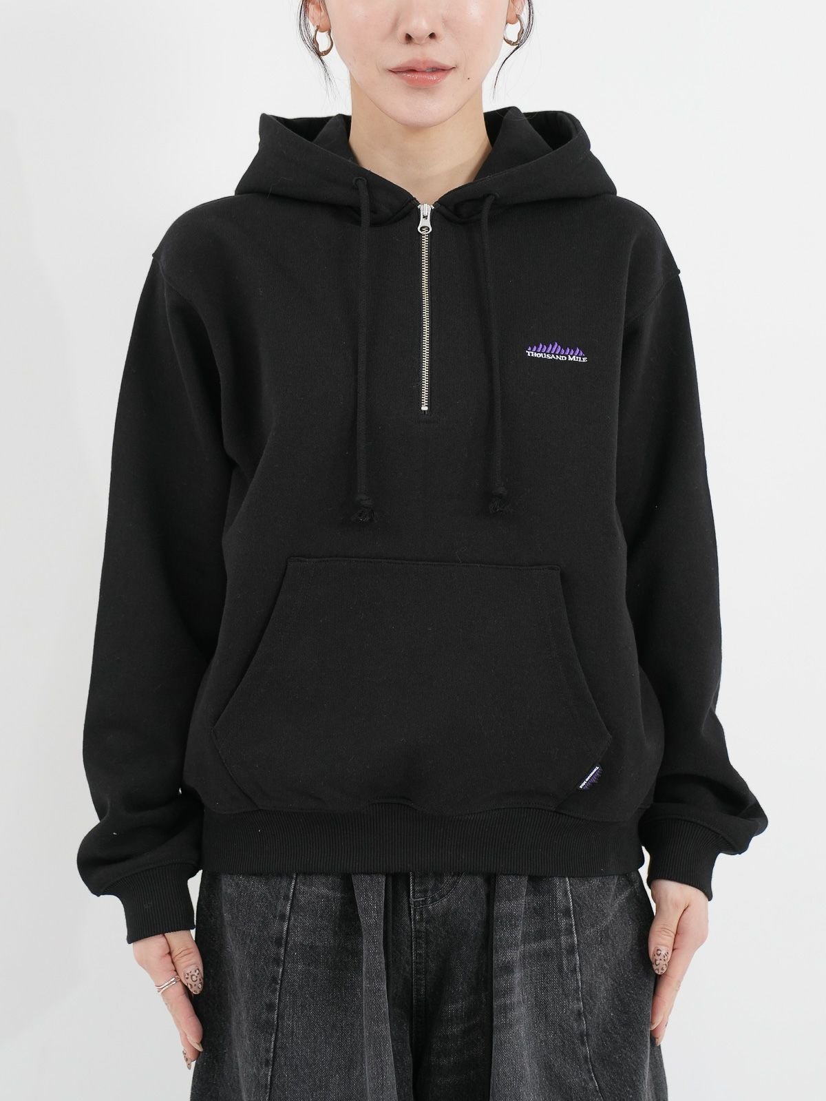 THOUSAND MILE ] HALF ZIP PARKER / ハーフジップパーカー | FUKAYA