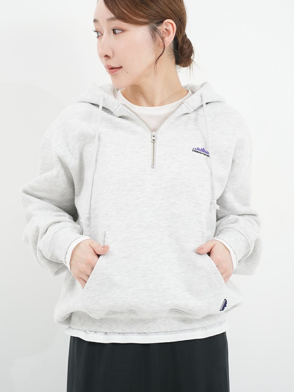 THOUSAND MILE ] HALF ZIP PARKER / ハーフジップパーカー | FUKAYA
