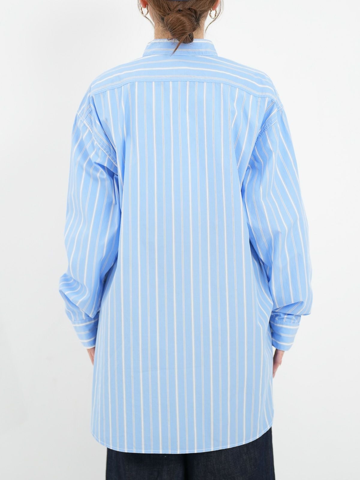 ROYAL NAVY ] バンドカラーシャツストライプ | FUKAYA FASHION STORES
