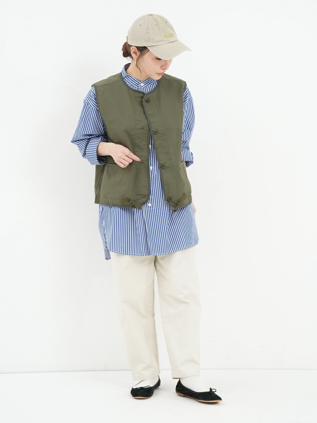 ROYAL NAVY ] バンドカラーシャツストライプ | FUKAYA FASHION STORES