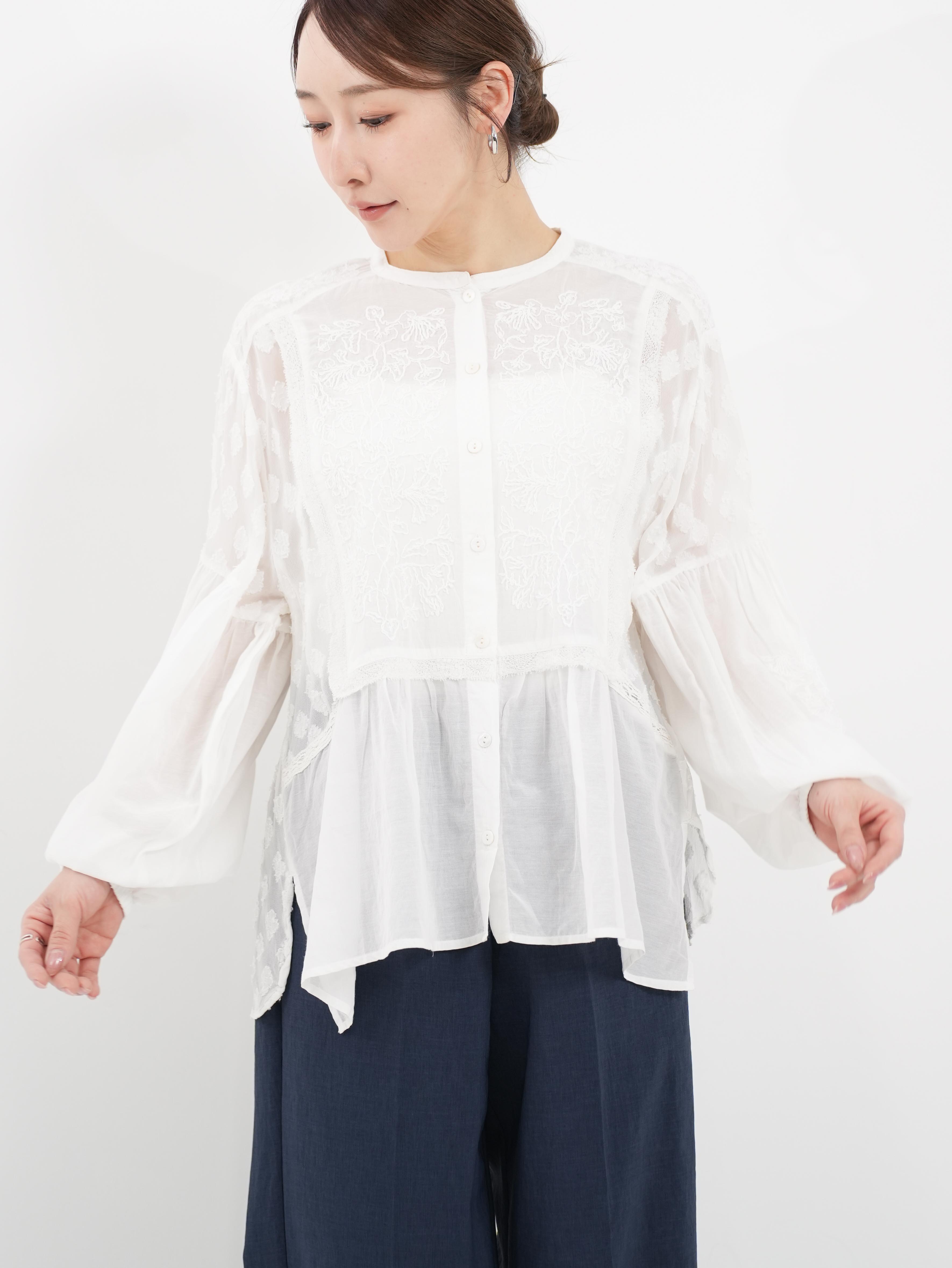 Fanaka ] 刺繍ジャガードブラウス | FUKAYA FASHION STORES ONLINE