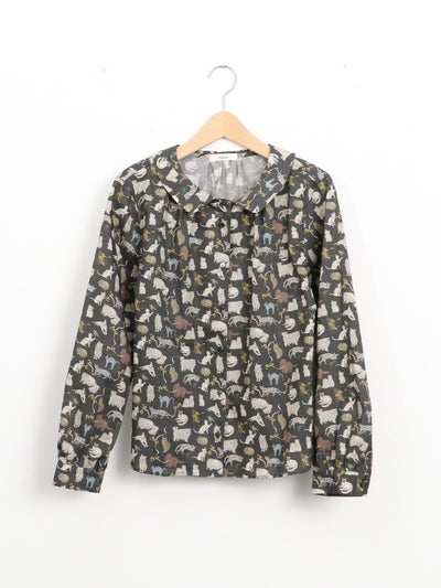 Parkes ] リバティねこ柄ブラウス | FUKAYA FASHION STORES ONLINE