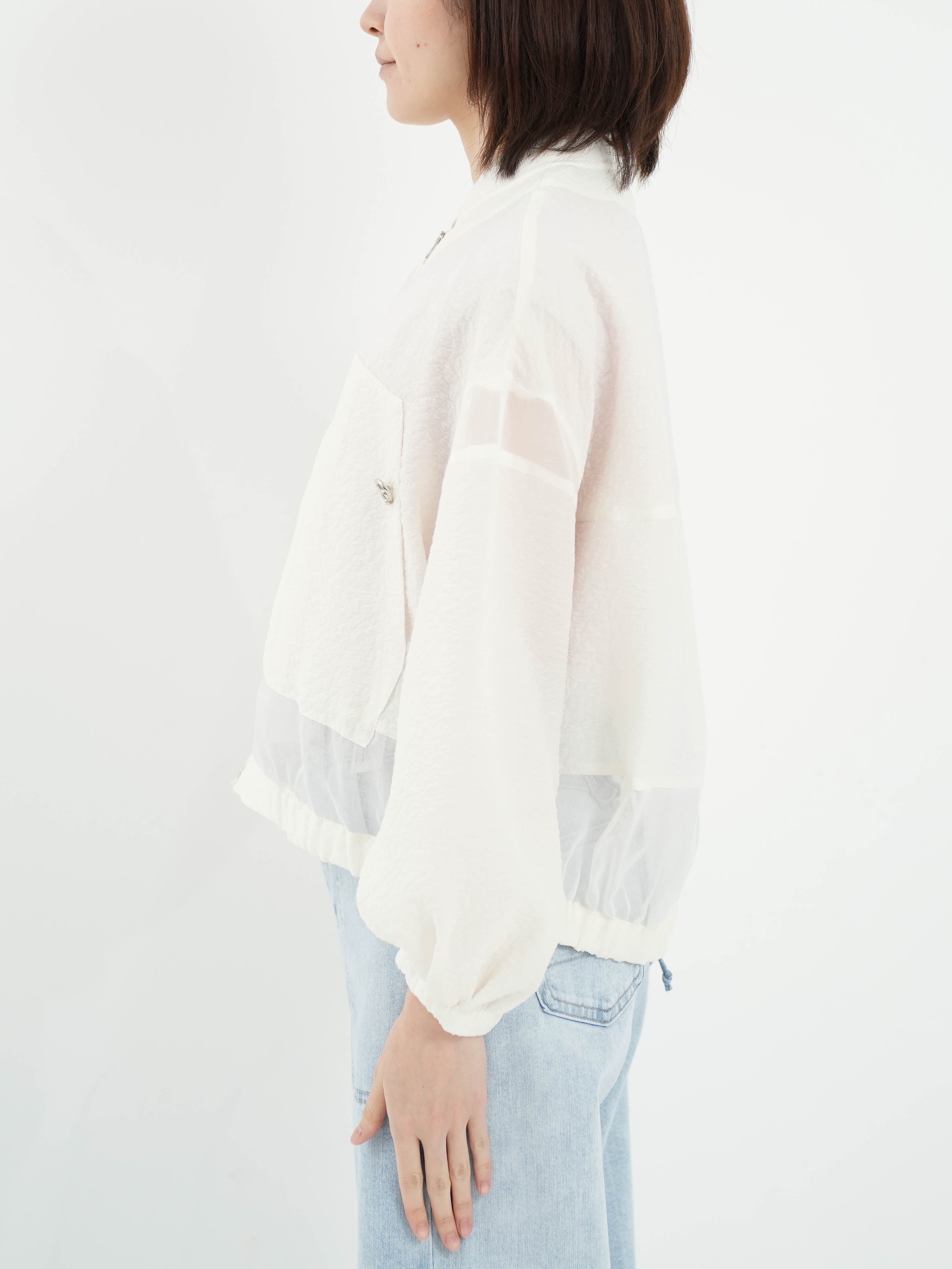 Lallia Mu ] シアーエンボスブルゾン | FUKAYA FASHION STORES ONLINE
