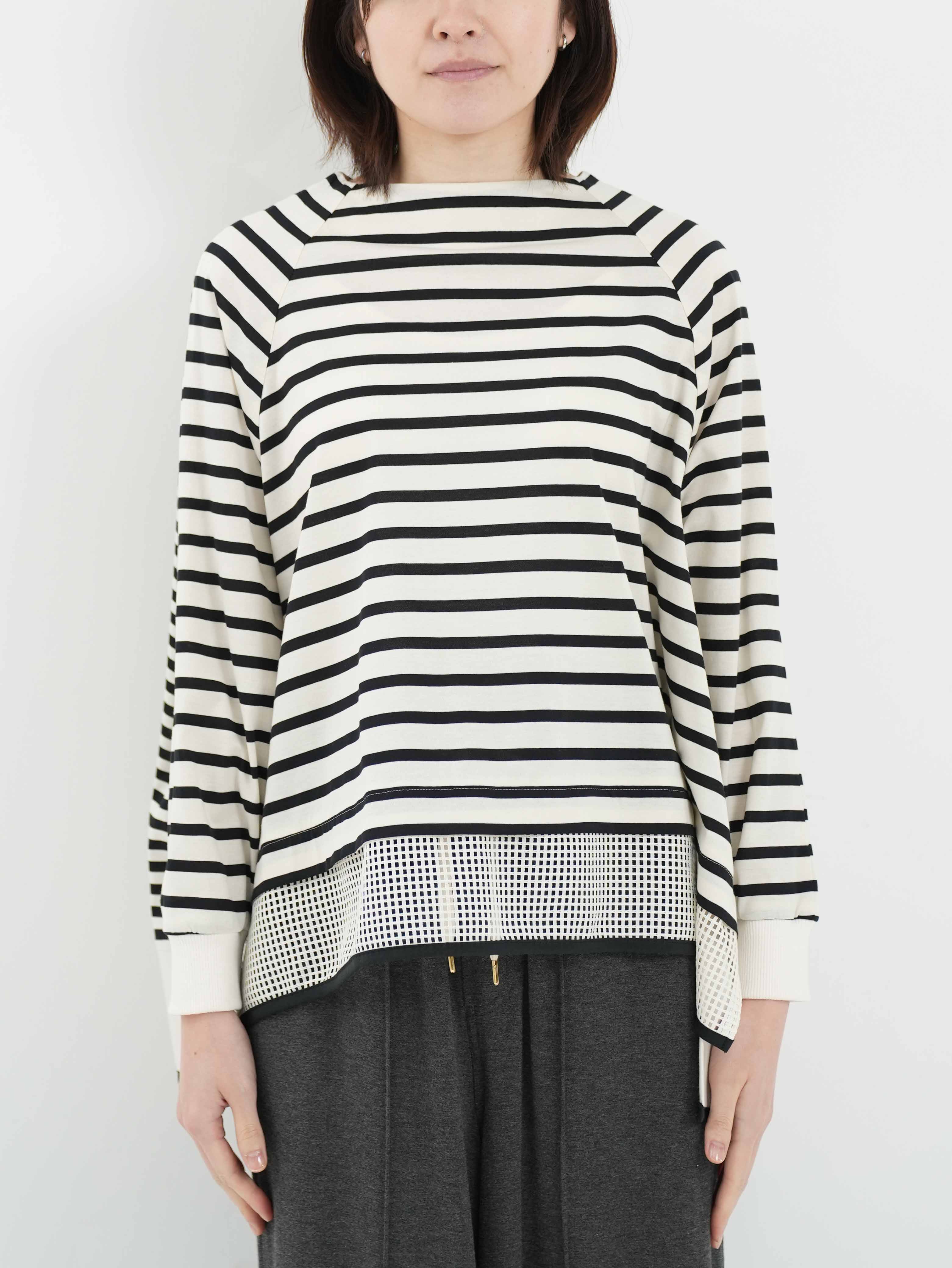 Lallia Mu／ラリアムー ボーダー フレアー プルオーバー ハルズアミ Lallia Mu ] ボーダーフレアプルオーバー | FUKAYA FASHION STORES ONLINE
