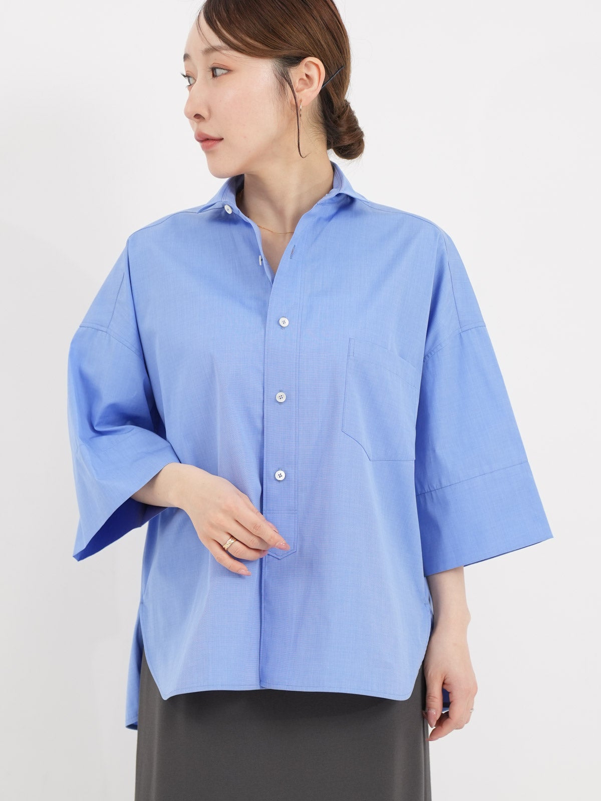 TICCA ] スクエア半袖ダブルカフスシャツ | FUKAYA FASHION STORES ONLINE