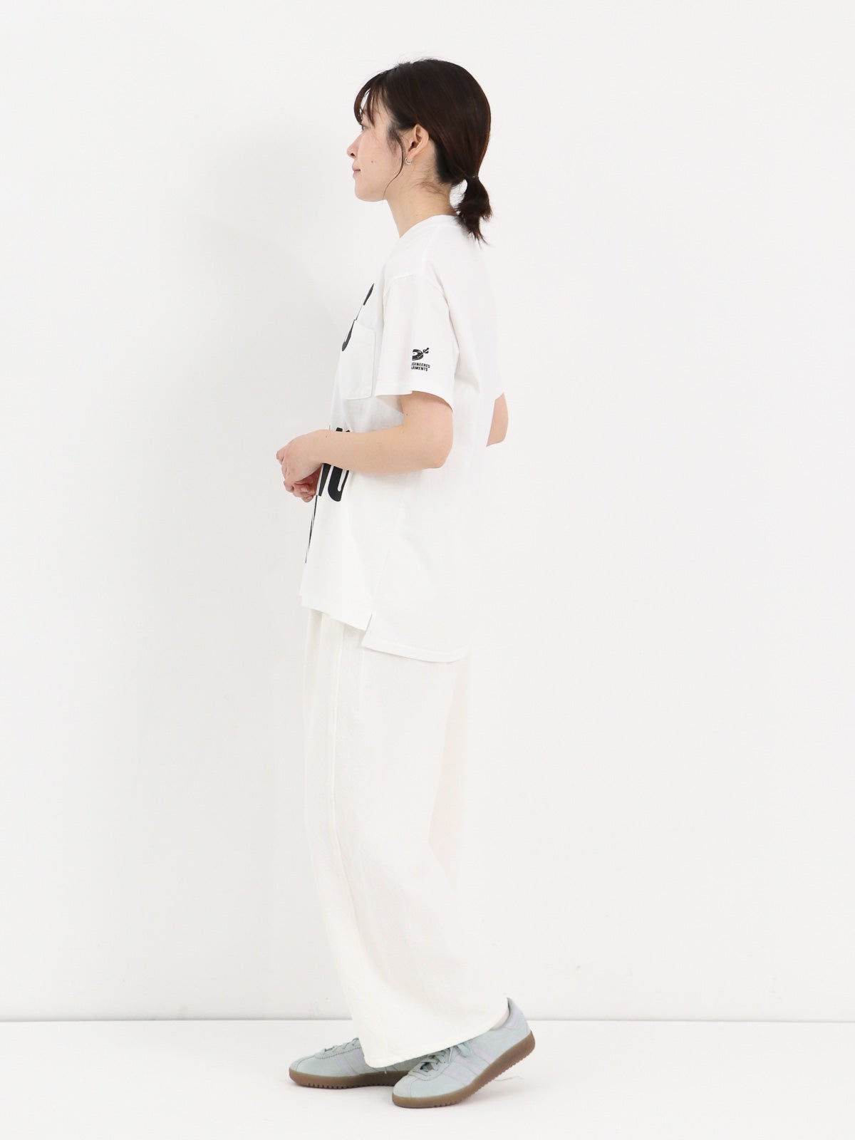 ENGINEERED GARMENTS ] Printed Cross Crew Neck T-shirt | FUKAYA