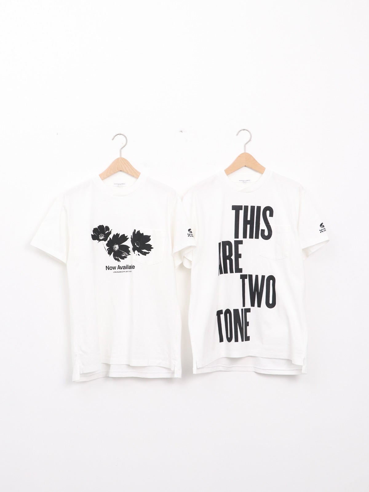 ENGINEERED GARMENTS ] Printed Cross Crew Neck T-shirt | FUKAYA