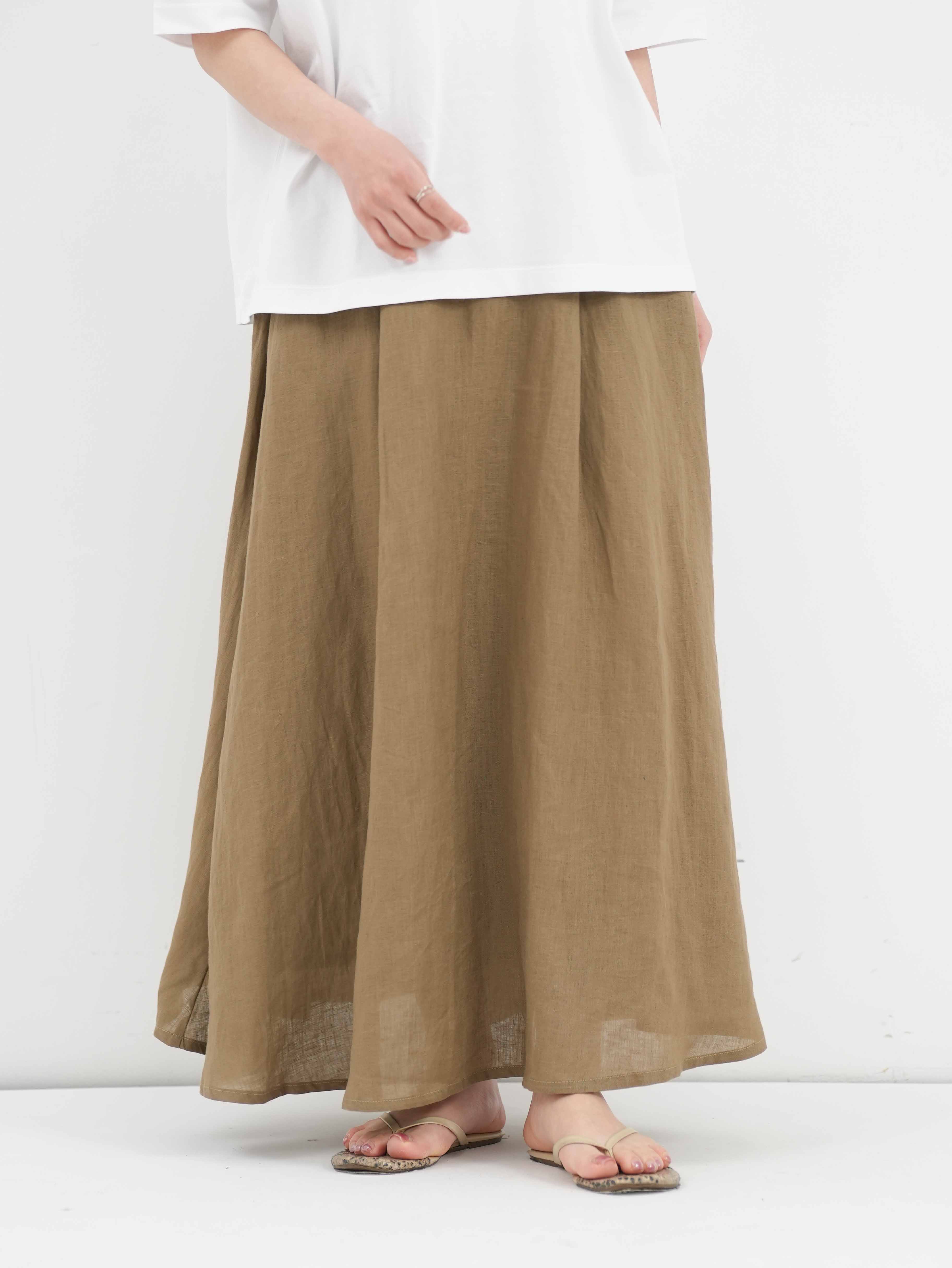 MADISONBLUE / ウールリネンタックサーキュラースカート AUG ] タックサーキュラースカート | FUKAYA FASHION STORES ONLINE