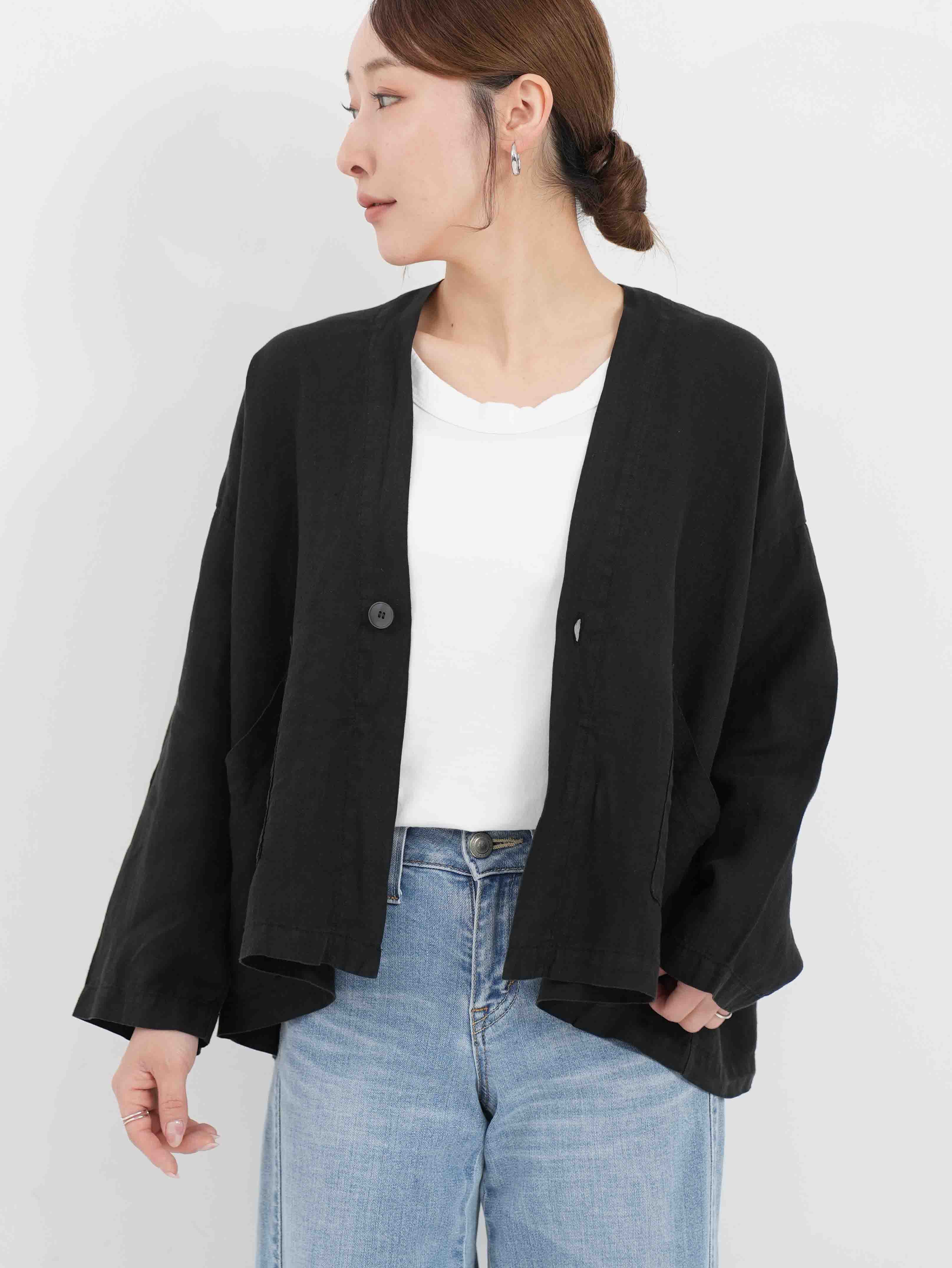 LAITERIE ] リネンVネックカーディガン | FUKAYA FASHION STORES ONLINE