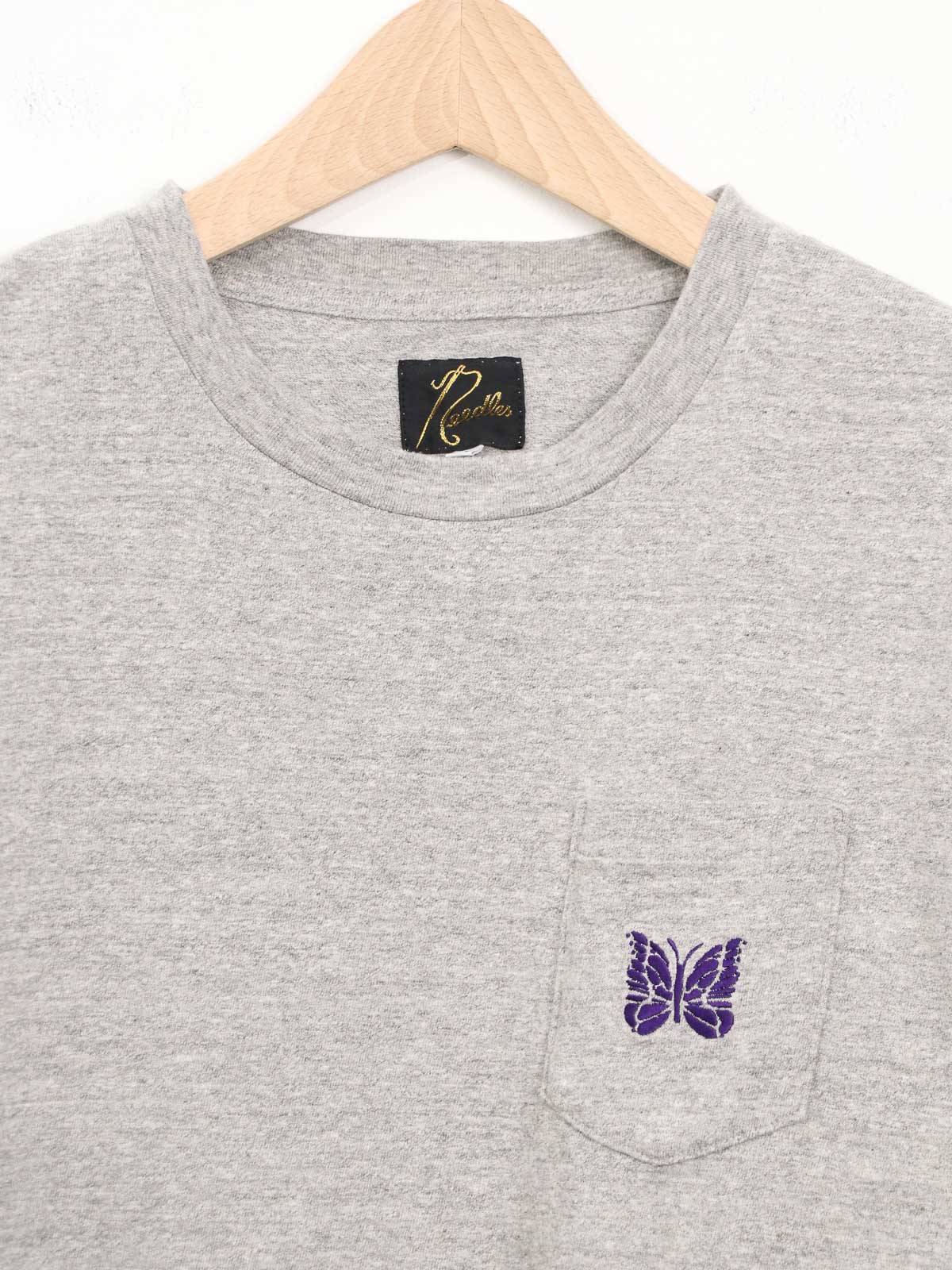 Needles シルバーグレー パープル Tシャツ Needles ] S/S Pocket Tee - Cotton Jersey | FUKAYA FASHION STORES