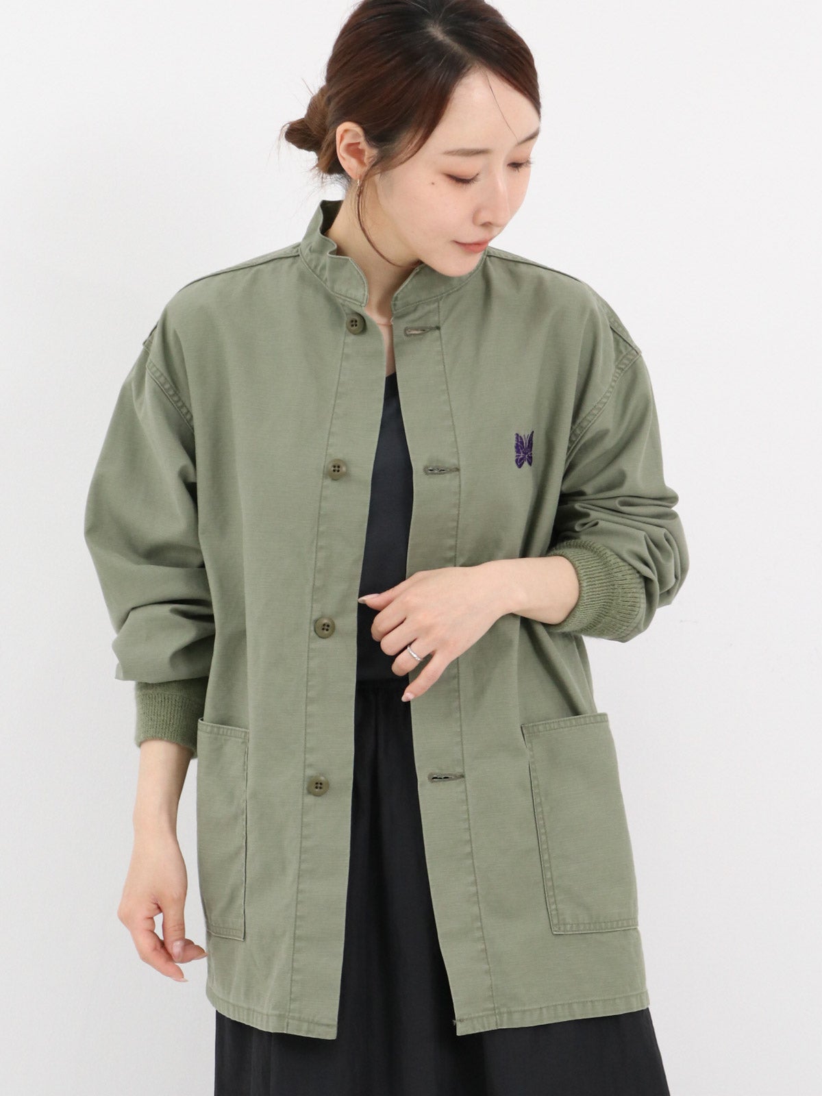 Needles アーミーシャツジャケット Needles ] Army Shirt - Reversed Sateen | FUKAYA FASHION STORES ONLINE