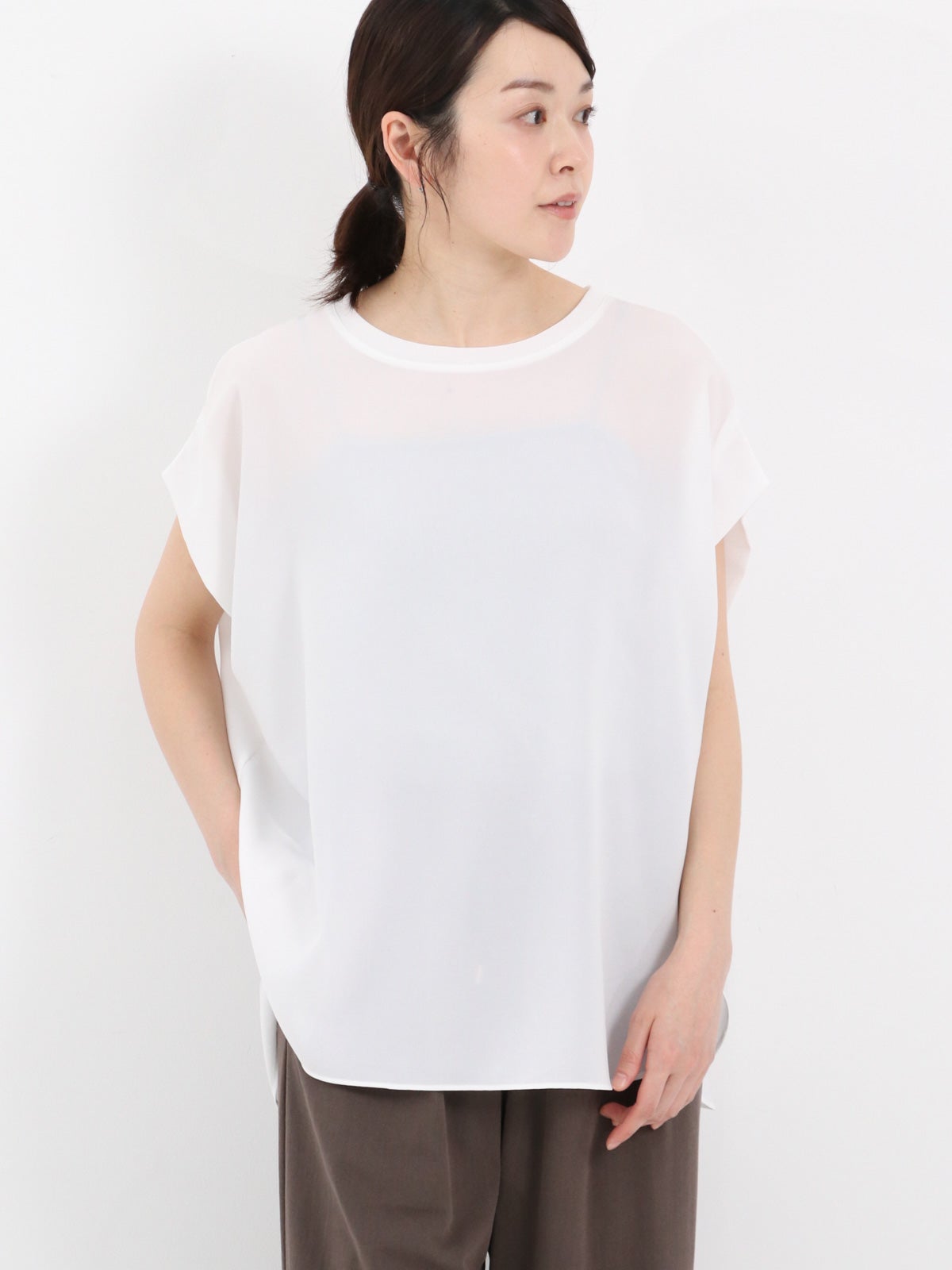 Dignite collier ホワイト Tシャツ SALE！Dignite collier ディニテコリエ 2WAYフォトTシャツ 80256304