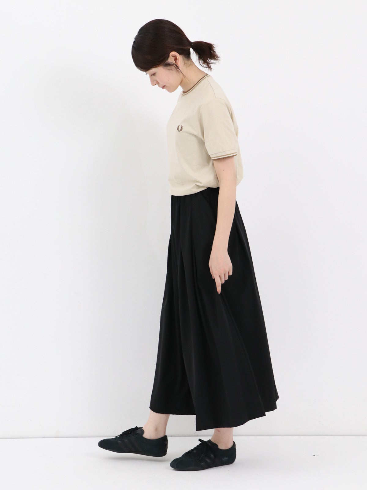 ATELIER SIX ] ナイロンストレッチギャザースカート | FUKAYA FASHION