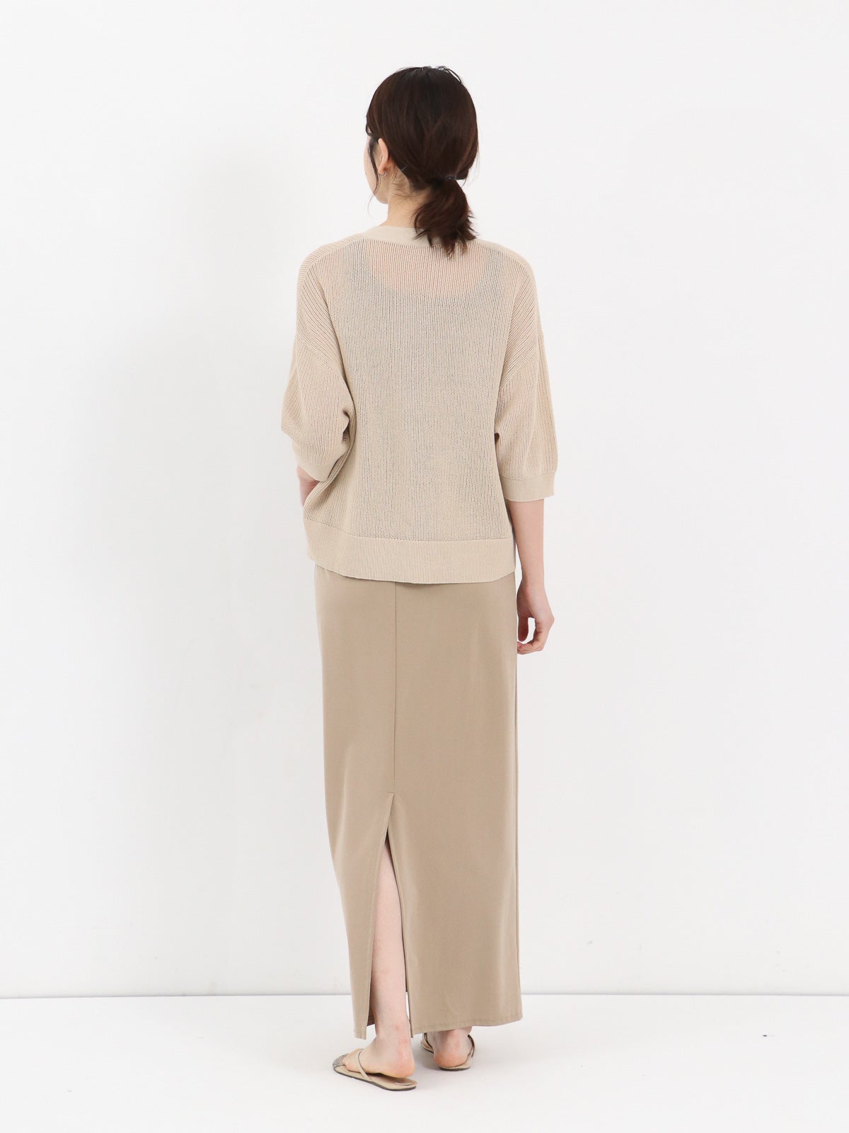 Smile and be happy ] 14G透かし編みカーディガン | FUKAYA FASHION