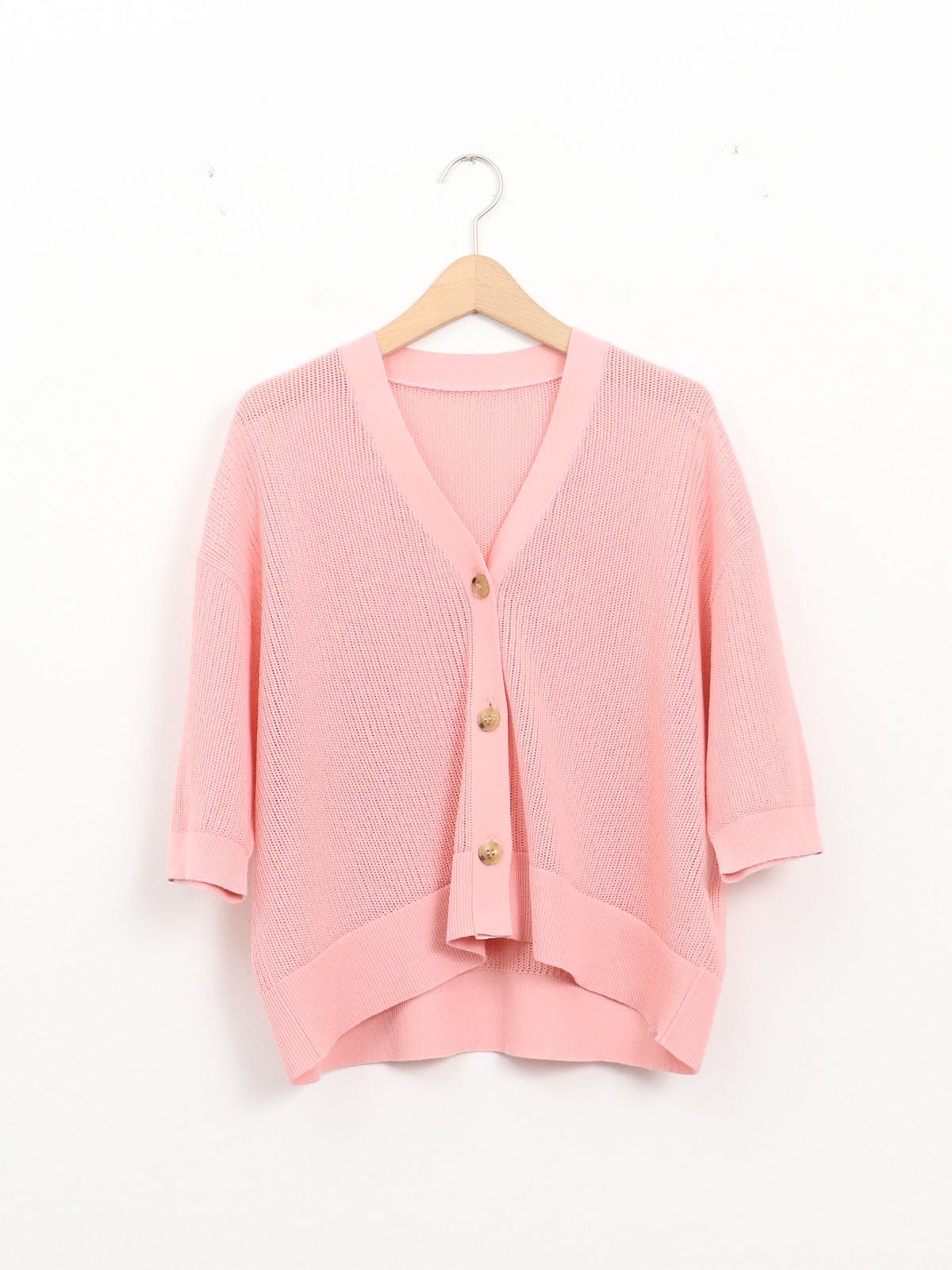 Smile and be happy ] 14G透かし編みカーディガン | FUKAYA FASHION