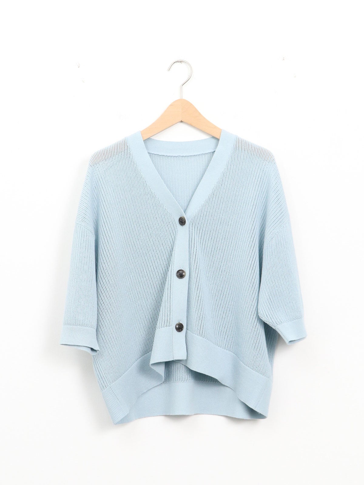 Smile and be happy ] 14G透かし編みカーディガン | FUKAYA FASHION