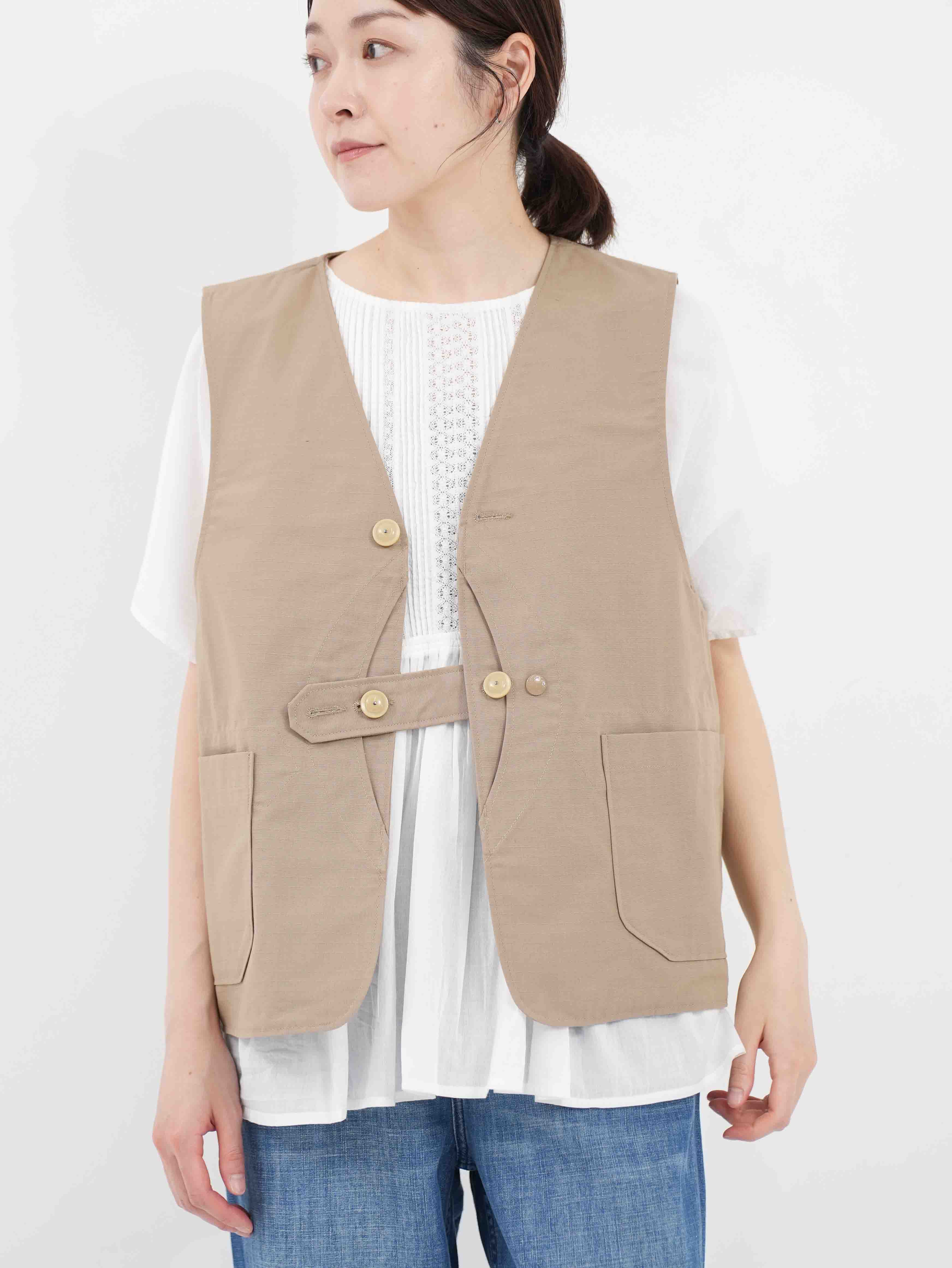 ENGINEERED GARMENTS ] Upland Vest - Cotton Ripstop | FUKAYA