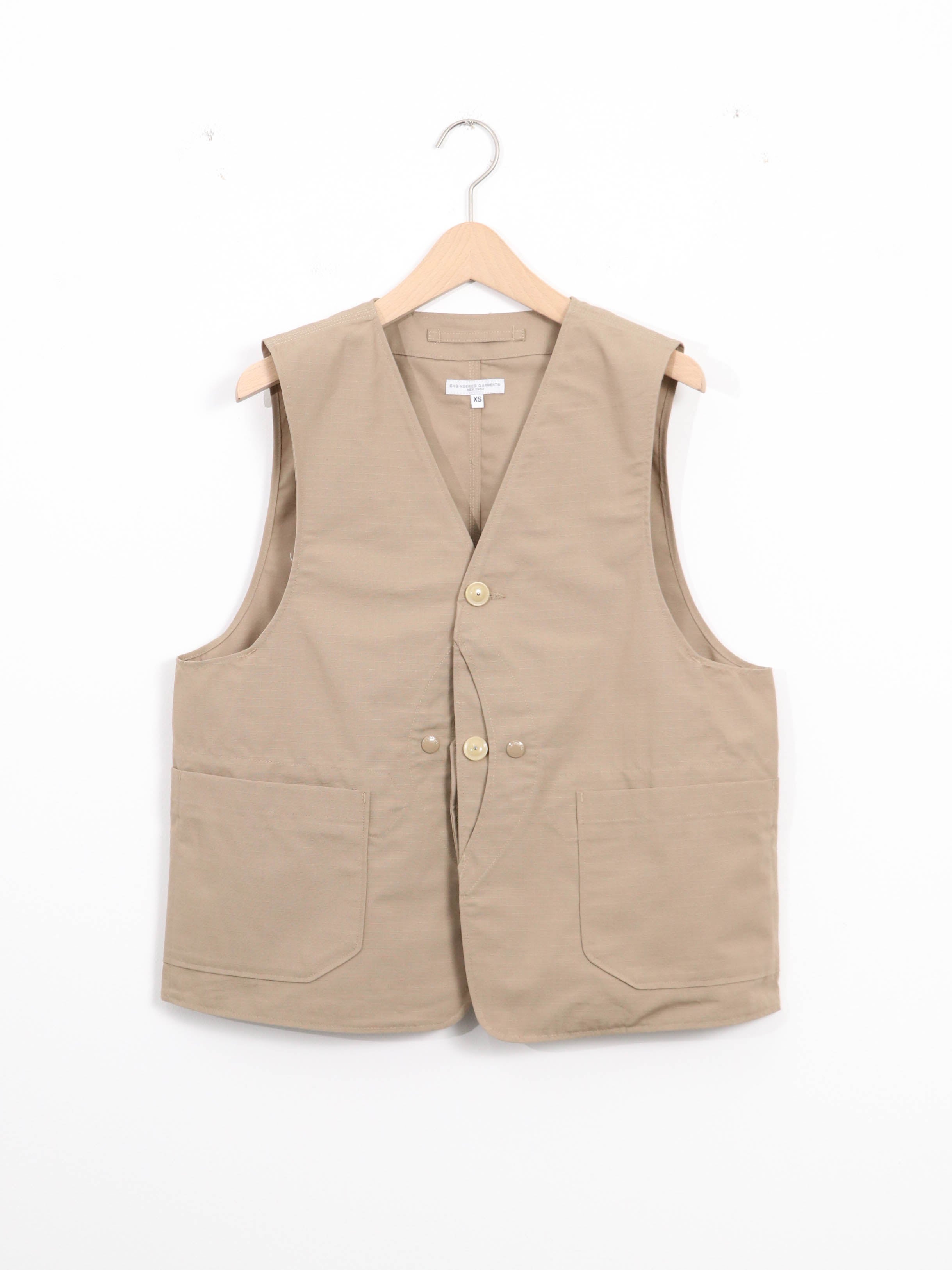 ENGINEERED GARMENTS ] Upland Vest - Cotton Ripstop | FUKAYA