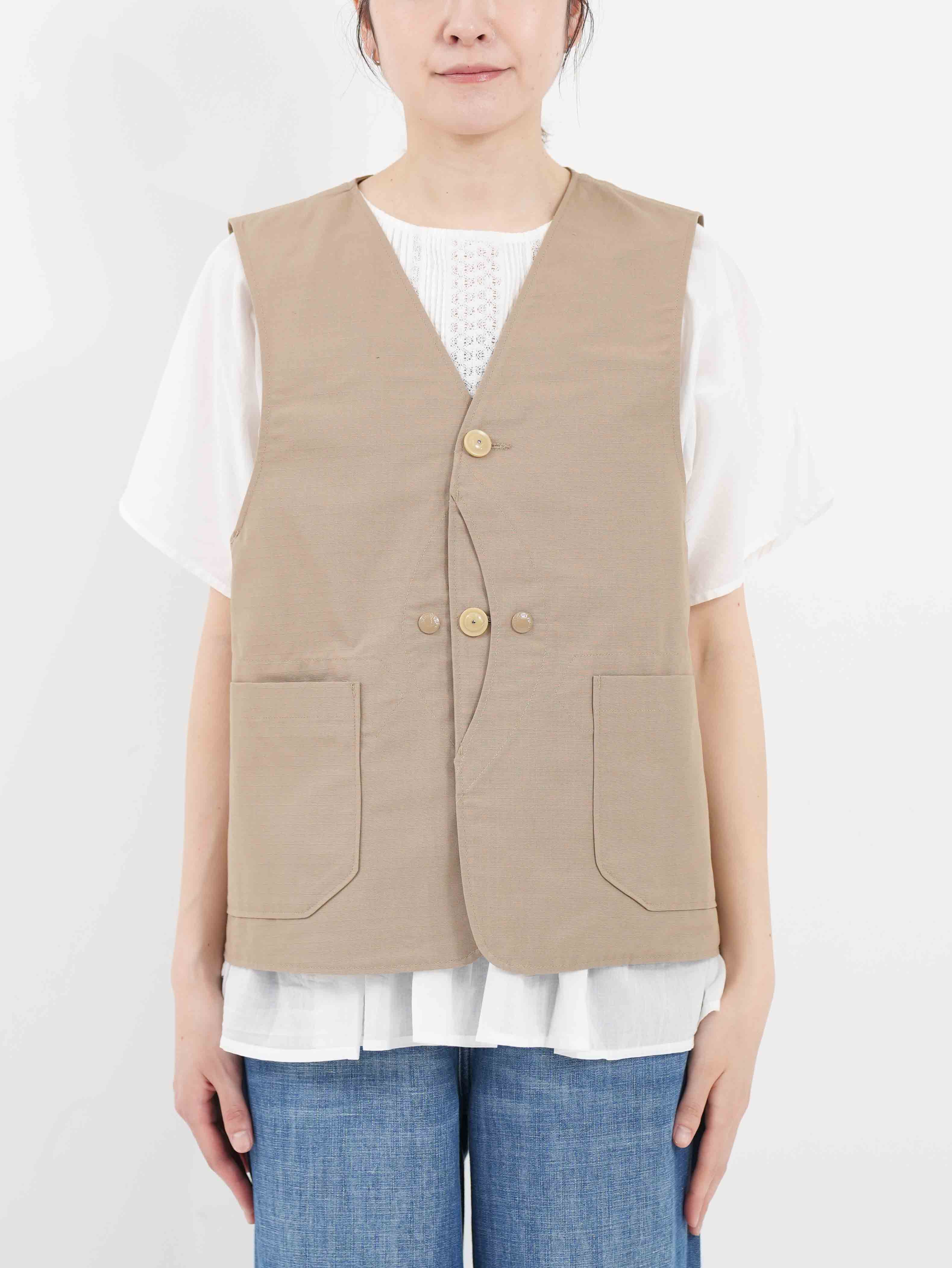 ENGINEERED GARMENTS ] Upland Vest - Cotton Ripstop | FUKAYA