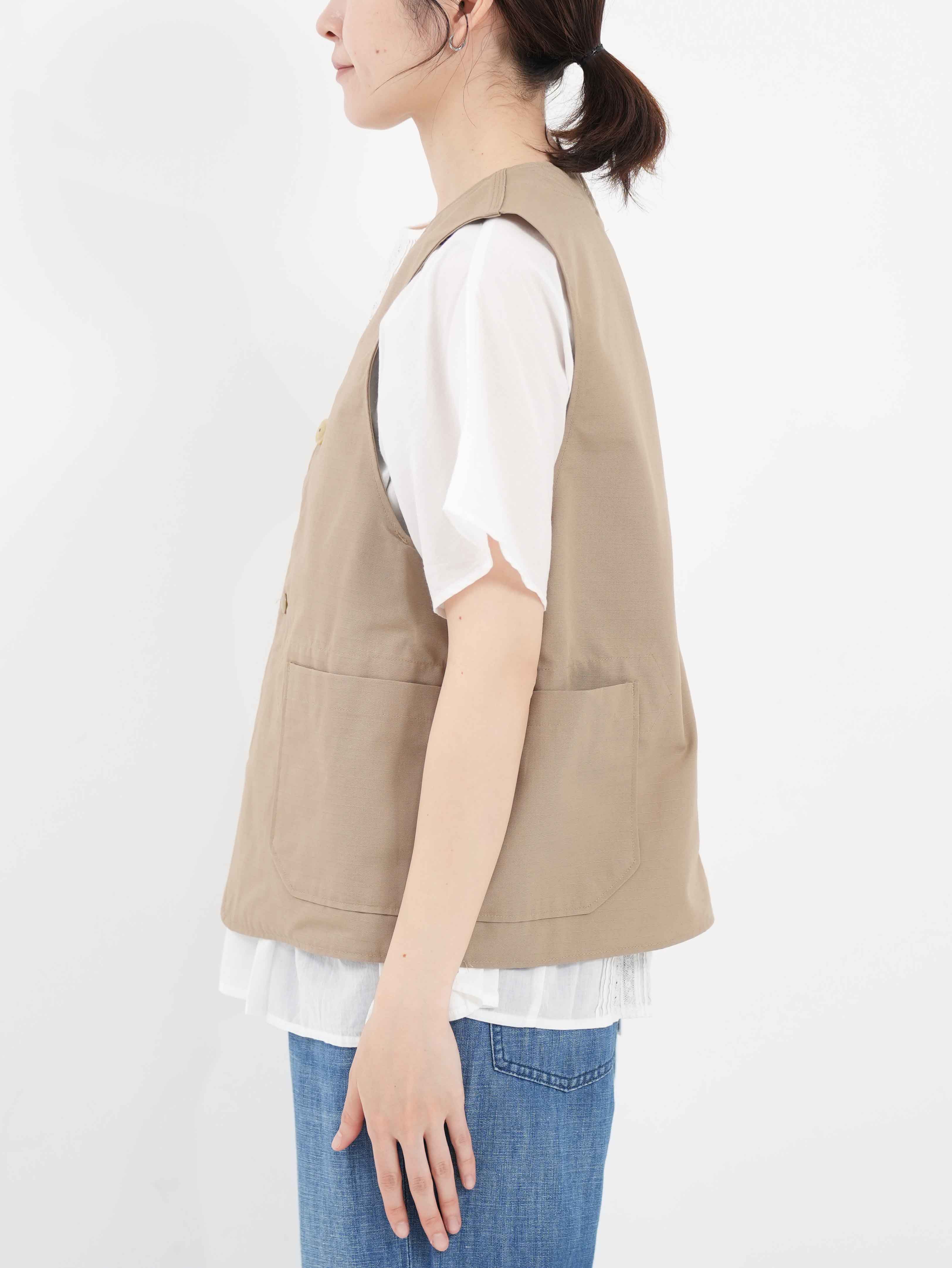 ENGINEERED GARMENTS ] Upland Vest - Cotton Ripstop | FUKAYA