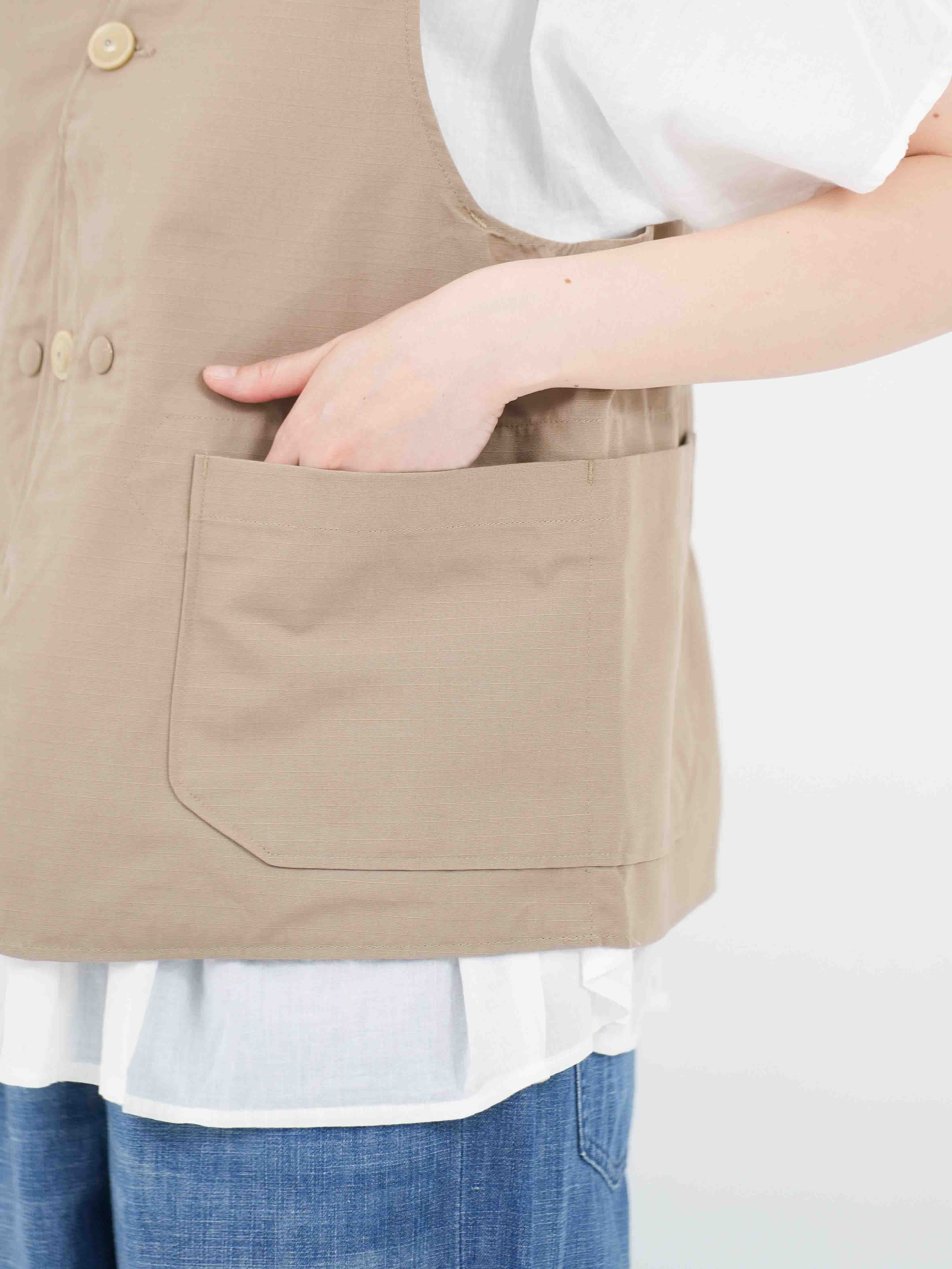 ENGINEERED GARMENTS ] Upland Vest - Cotton Ripstop | FUKAYA