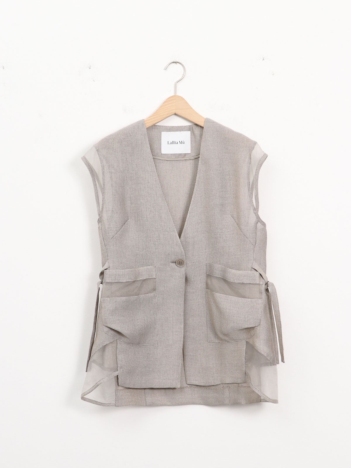Lallia Mu ] リネンライクベスト | FUKAYA FASHION STORES ONLINE