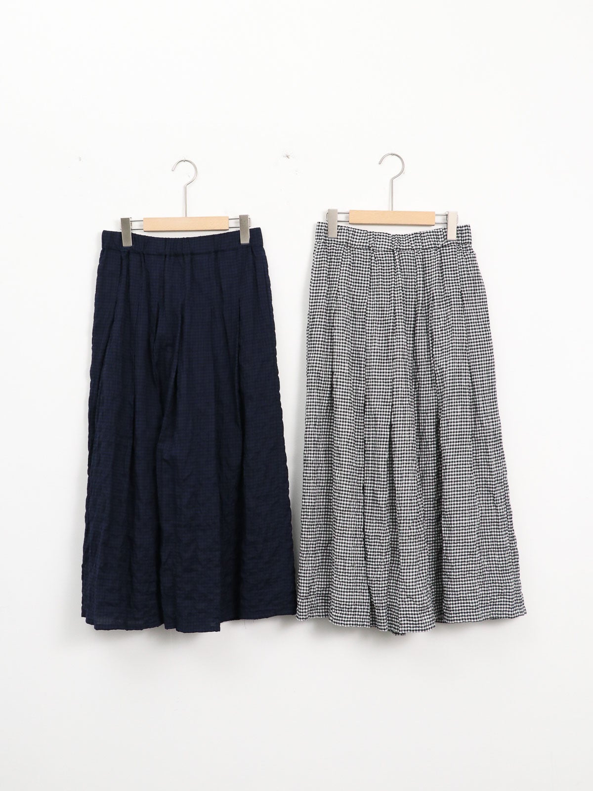 Vent d' ouest ] シャーリングチェックスカート | FUKAYA FASHION