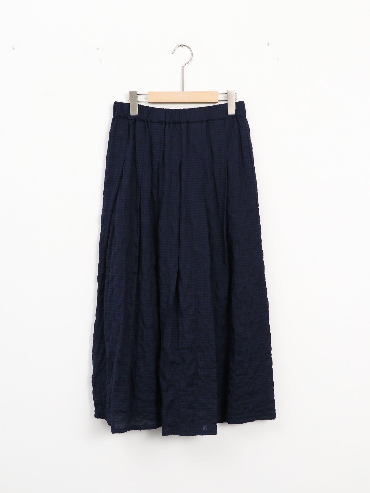 Vent d' ouest ] シャーリングチェックスカート | FUKAYA FASHION