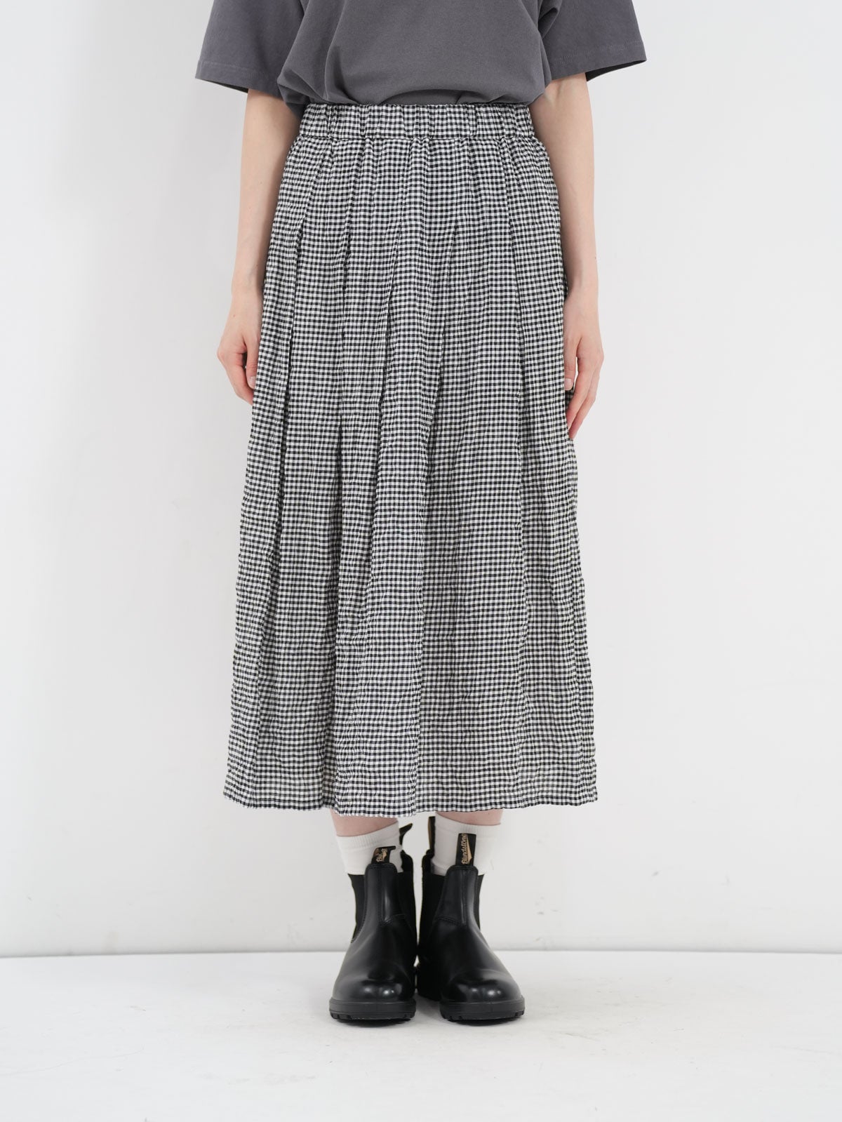服/ファッション iPhone5 Vent d' ouest ] シャーリングチェックスカート | FUKAYA FASHION