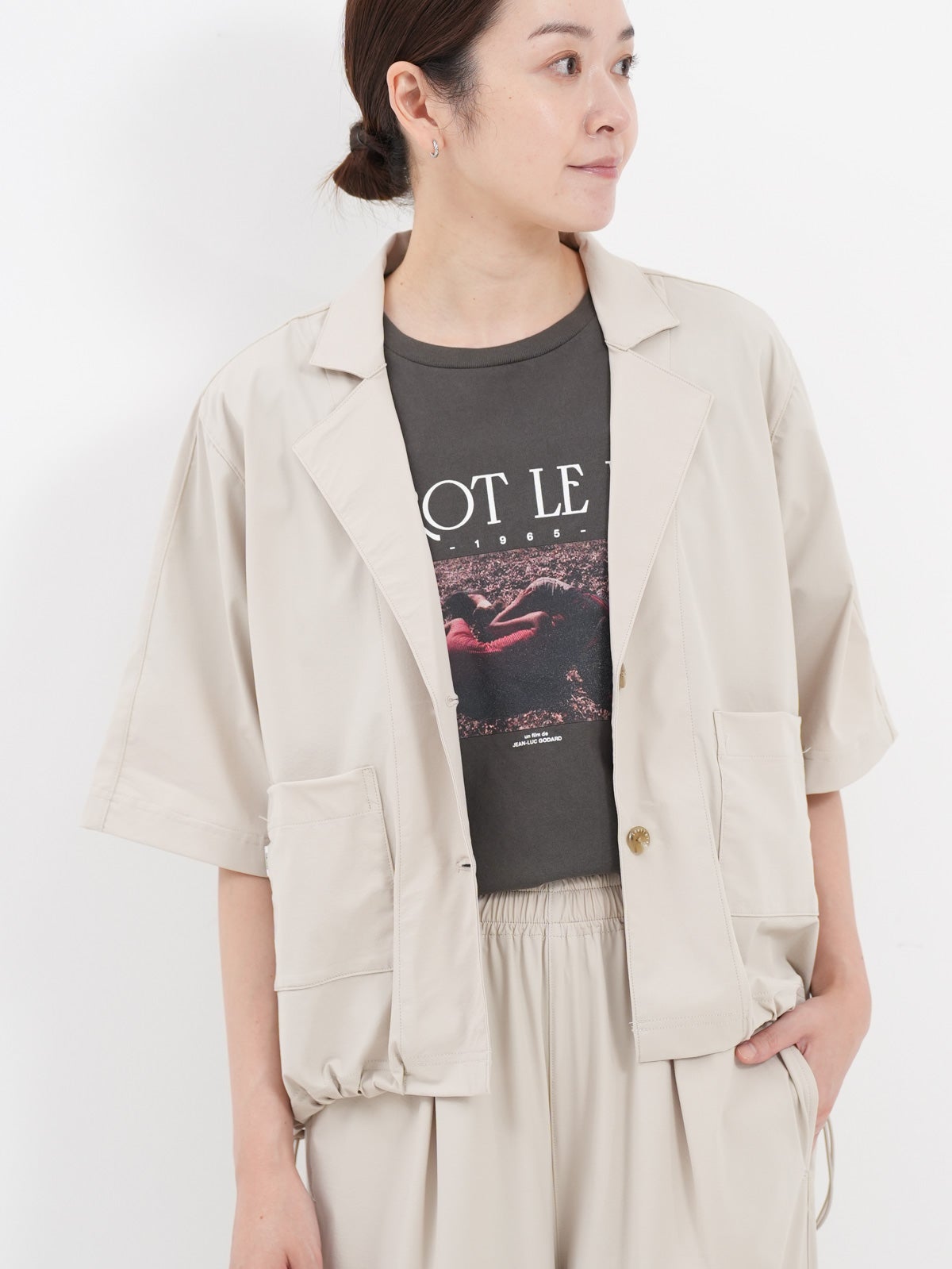 SOMETHING ] HALF SLEEVE SHORT JACKET | FUKAYA FASHION STORES ONLINE