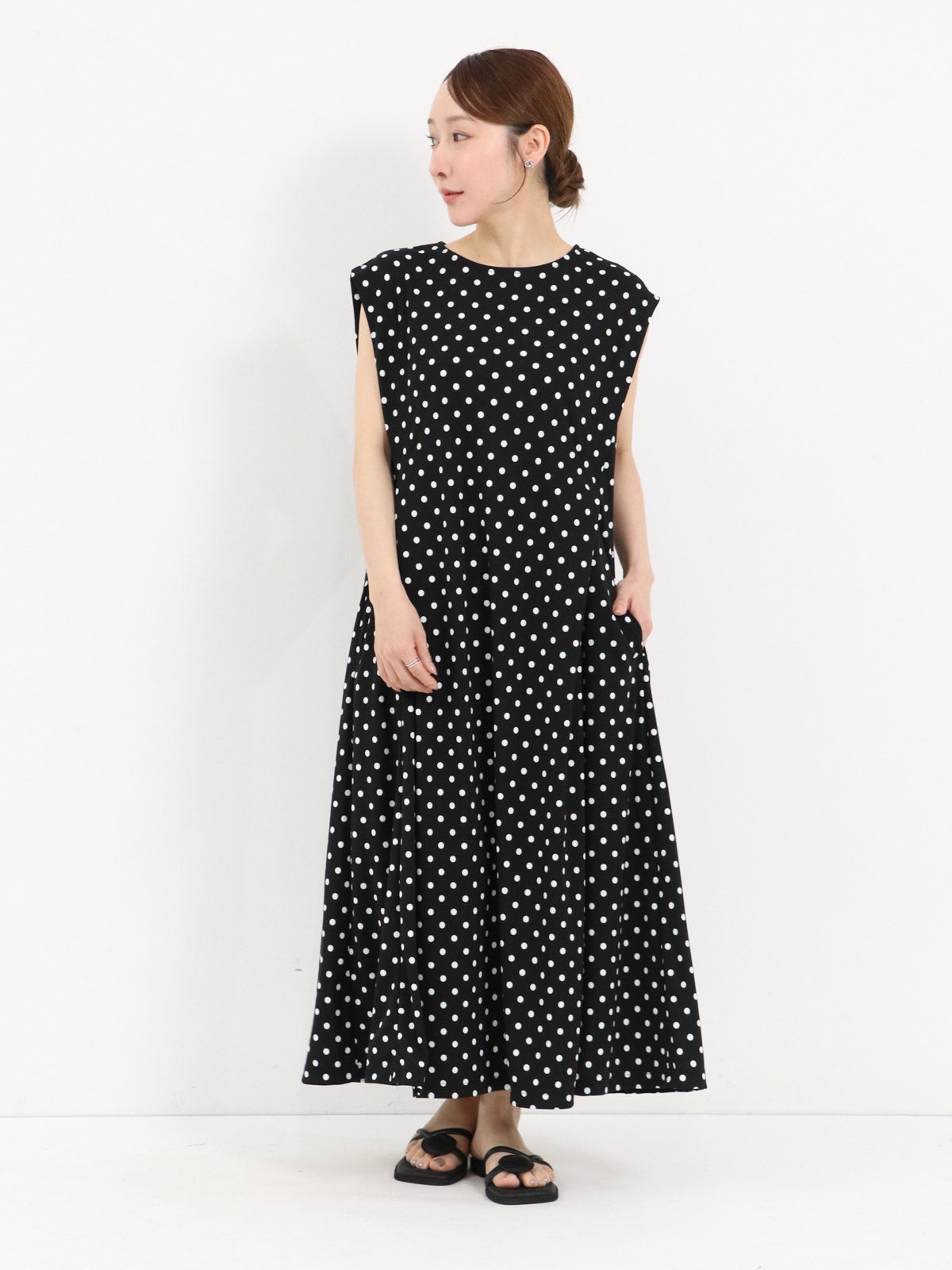 TRALALAドット柄パンツワンピース PUPULA ] ドットワンピース | FUKAYA FASHION STORES ONLINE