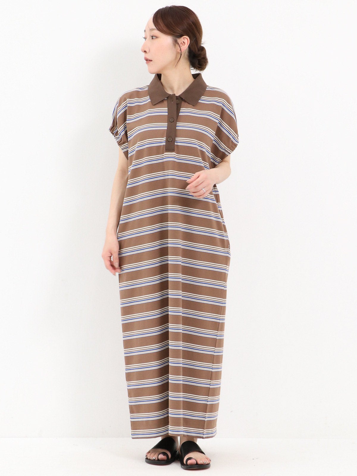 Audrey and John Wad ] 半袖ボーダーポロワンピース | FUKAYA FASHION