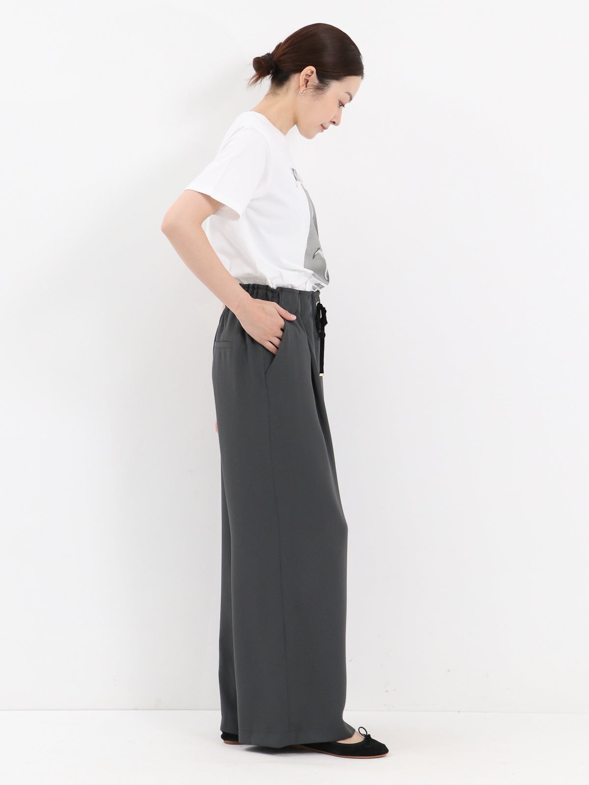 trois ] ダブルクロスワイドパンツ | FUKAYA FASHION STORES ONLINE