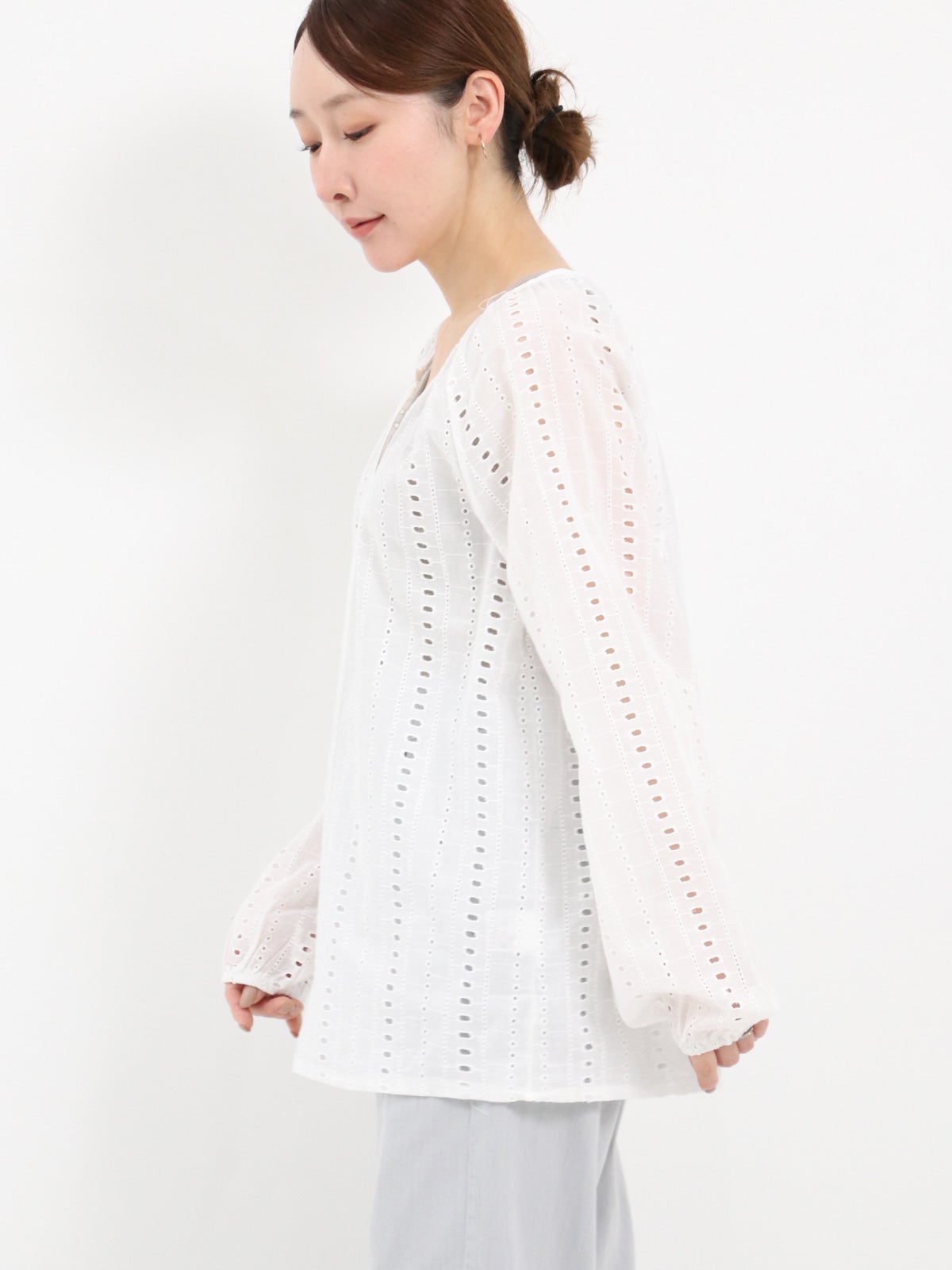 PEINDRE ] レースキーネックブラウス | FUKAYA FASHION STORES ONLINE
